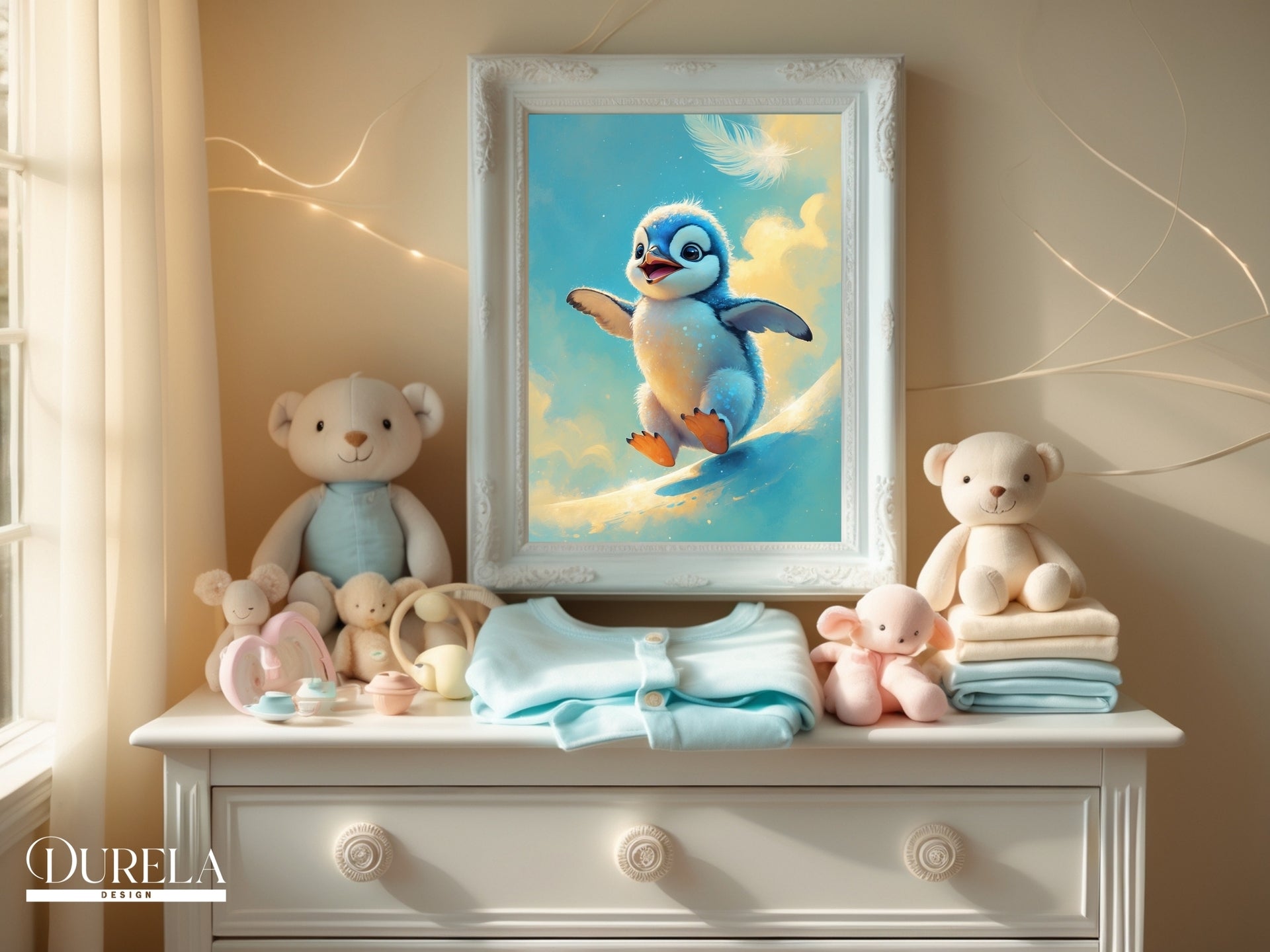 Joyful Baby Penguin Wall Art