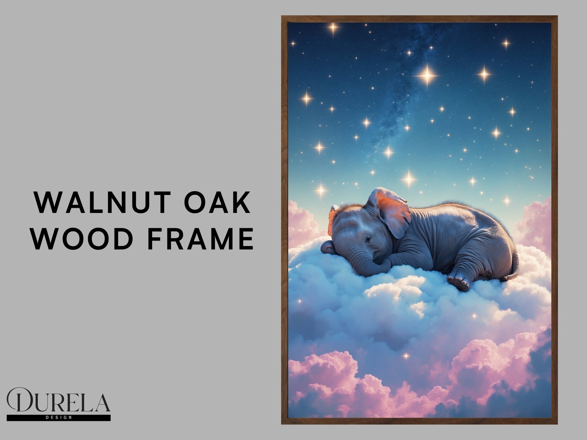 Sleepy Elephant Wall Art