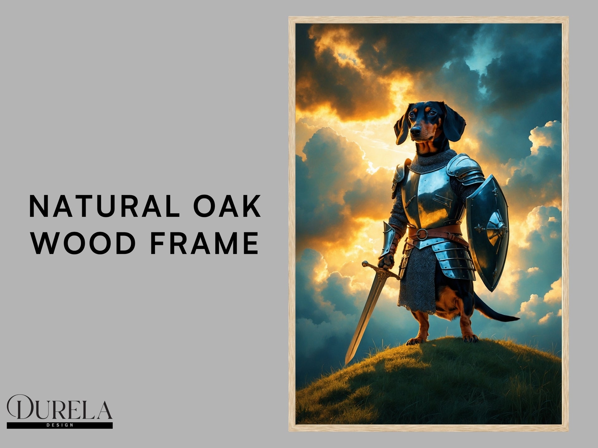 Dachshund Warrior Fantasy Wall Art