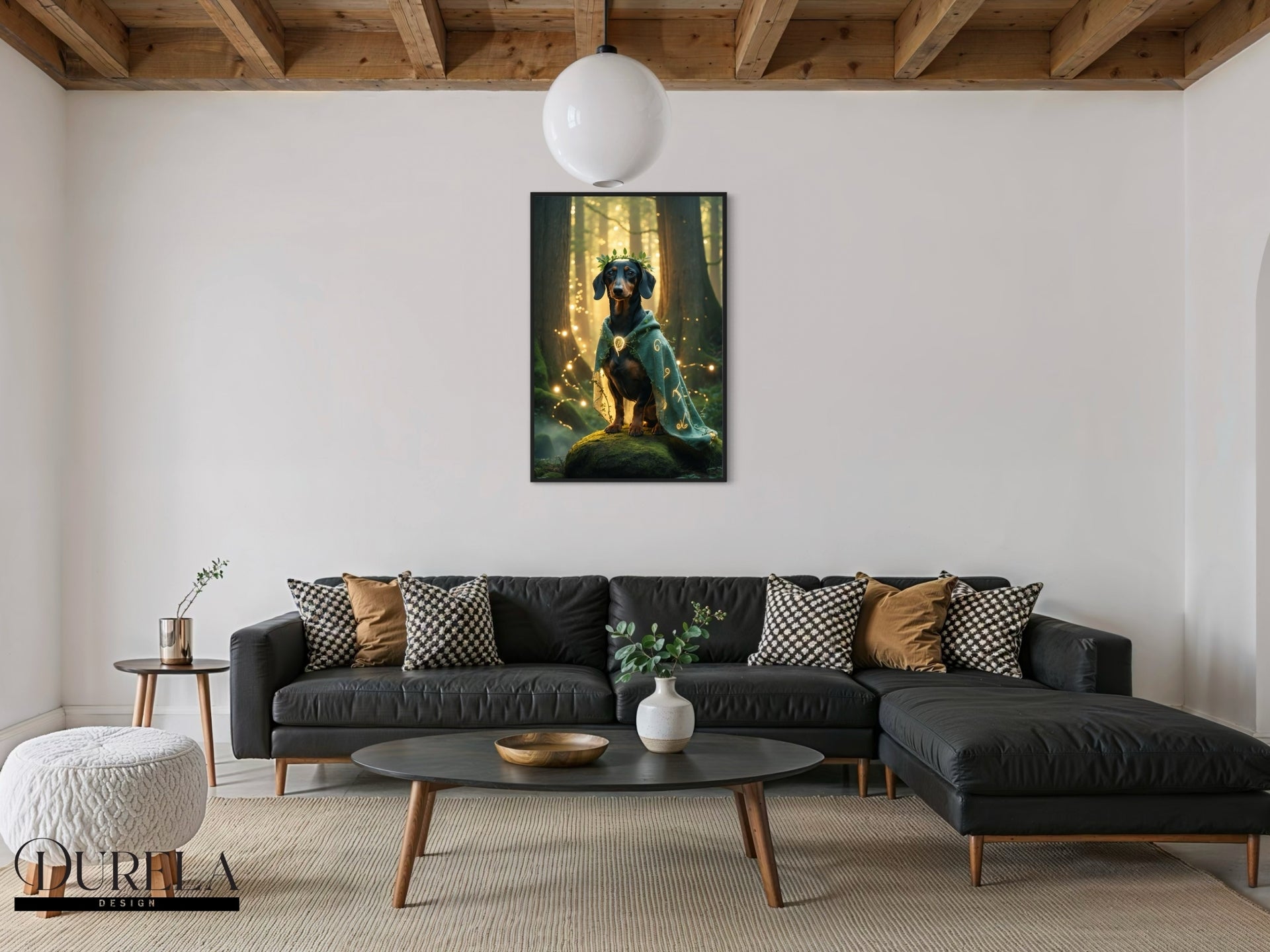 Dachshund Forest Guardian Fantasy Wall Art