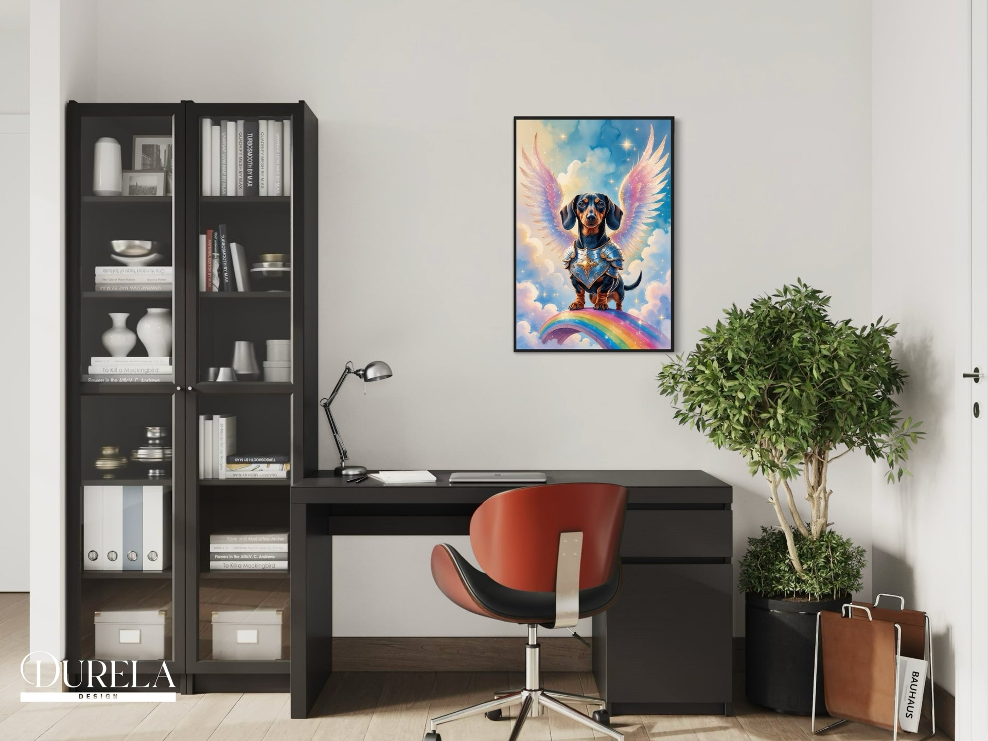Dachshund Angel Fantasy Wall Art