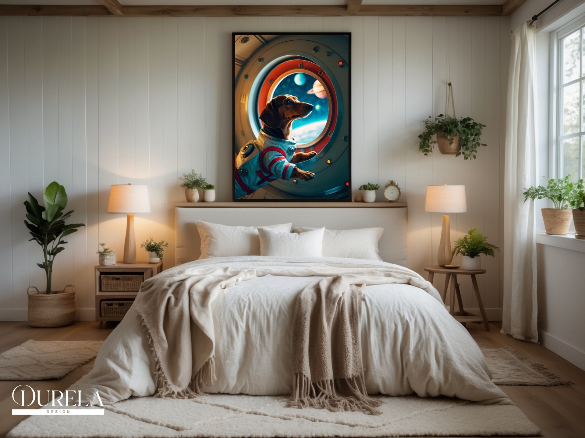 Dachshund Steampunk Pilot Fantasy Wall Art