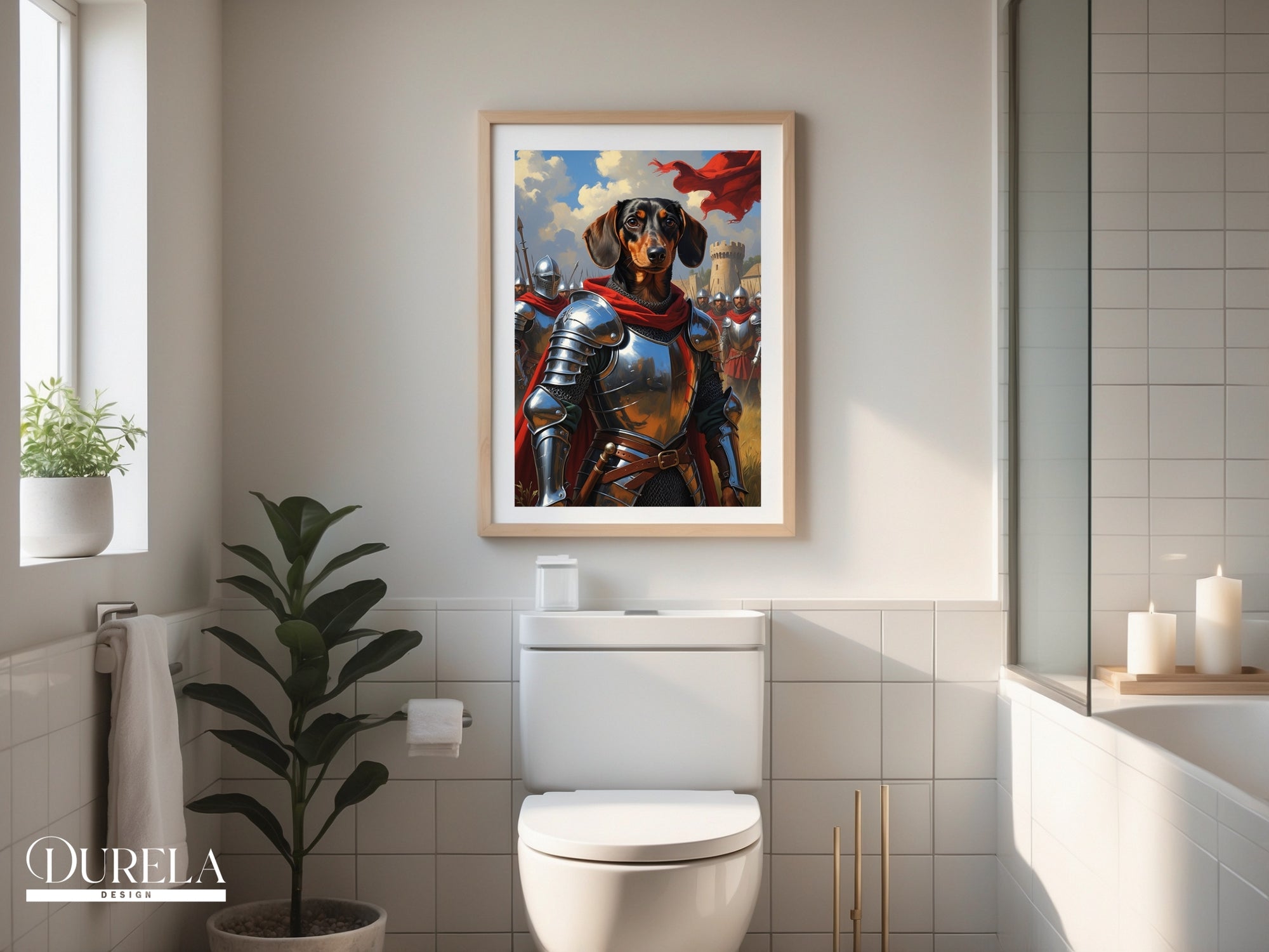 Dachshund Soldier Fantasy Wall Art