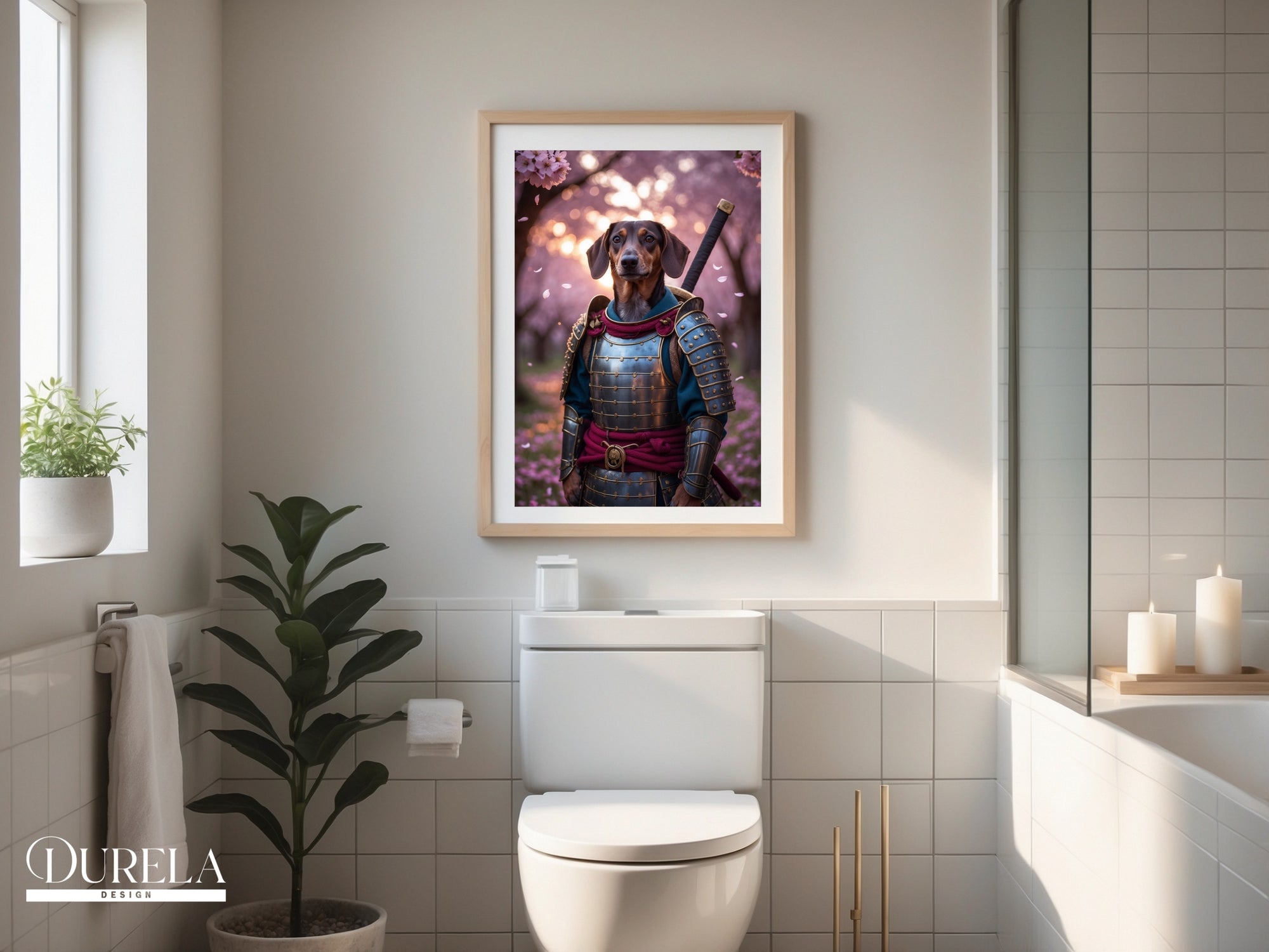Dachshund Samurai Fantasy Wall Art