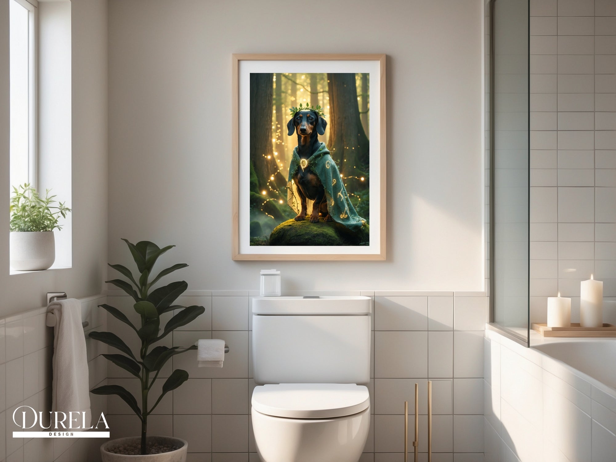 Dachshund Forest Guardian Fantasy Wall Art