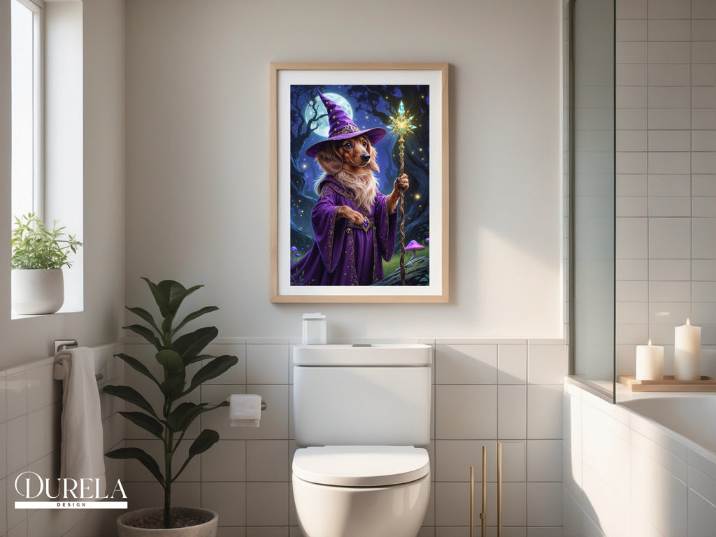 Dachshund Wizard Fantasy Wall Art (digital file)
