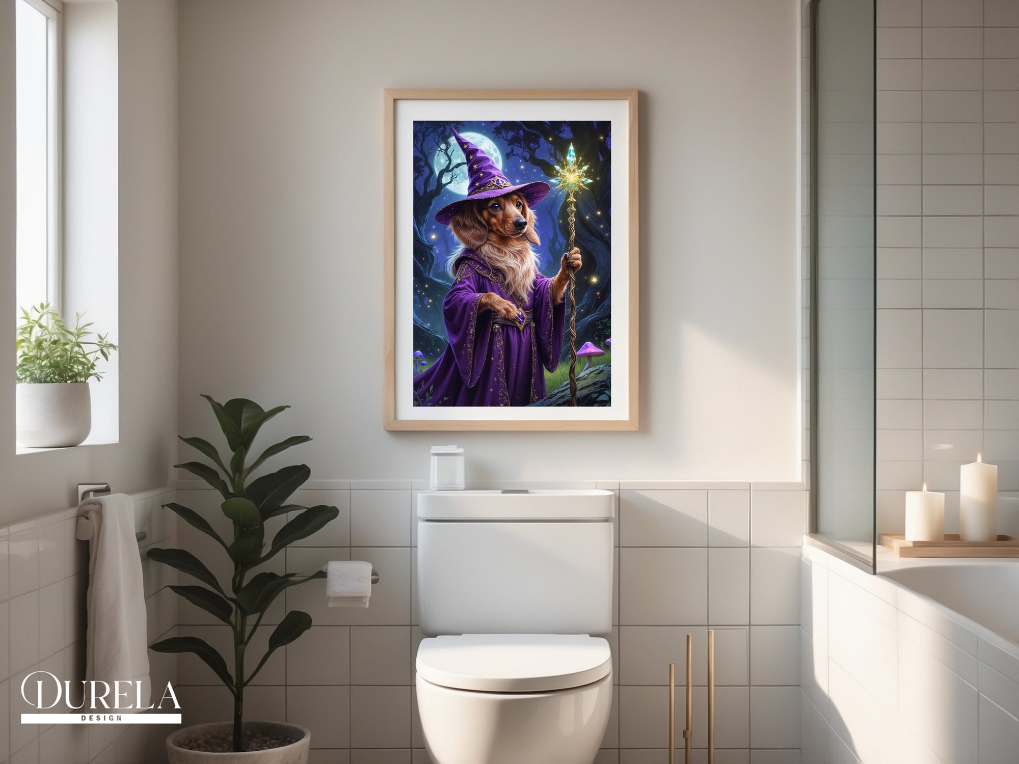Dachshund Wizard Fantasy Wall Art (digital file)