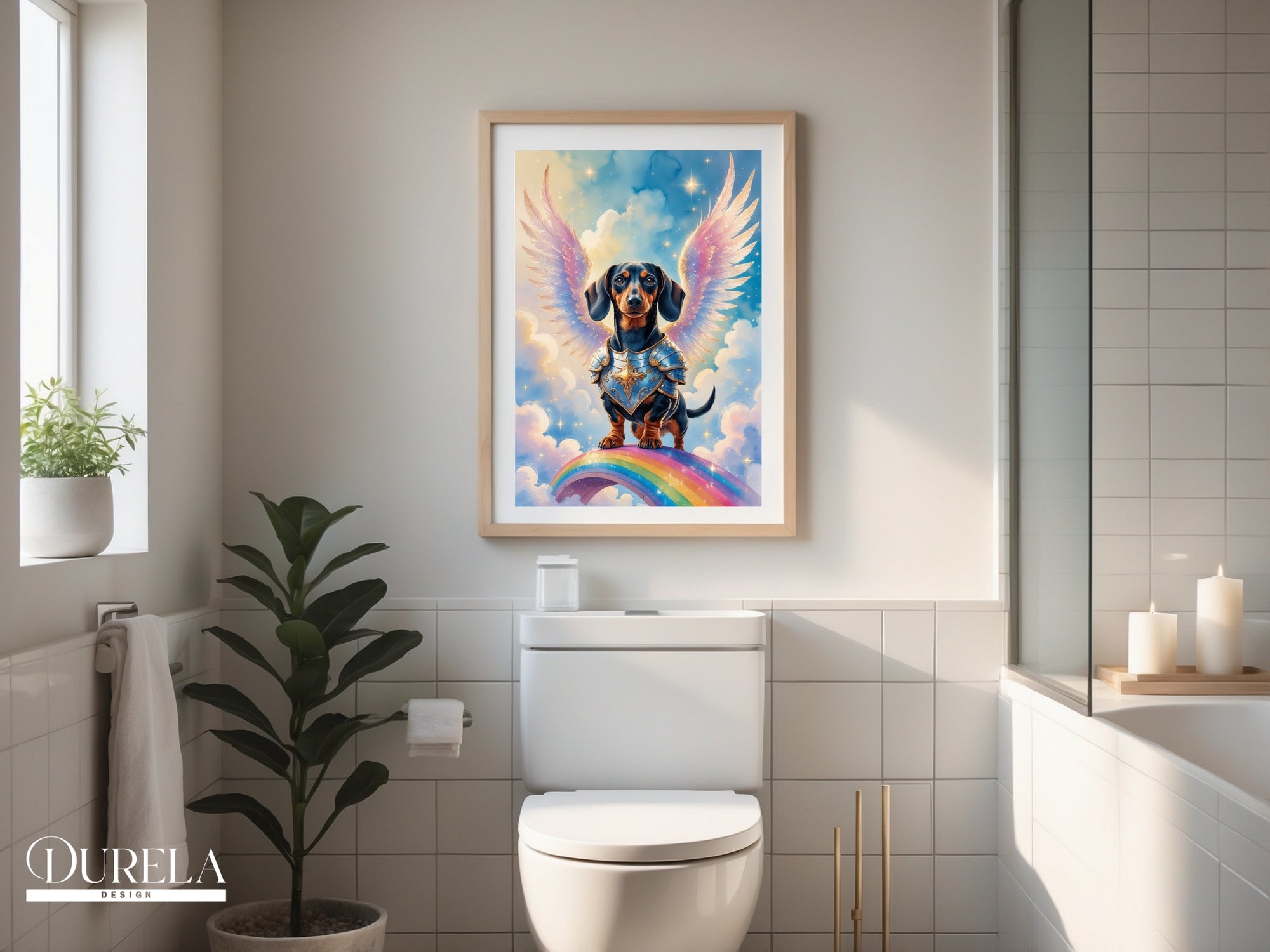 Dachshund Angel Fantasy Wall Art