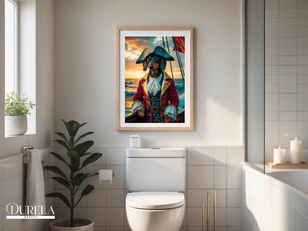 Dachshund Pirate Fantasy Wall Art