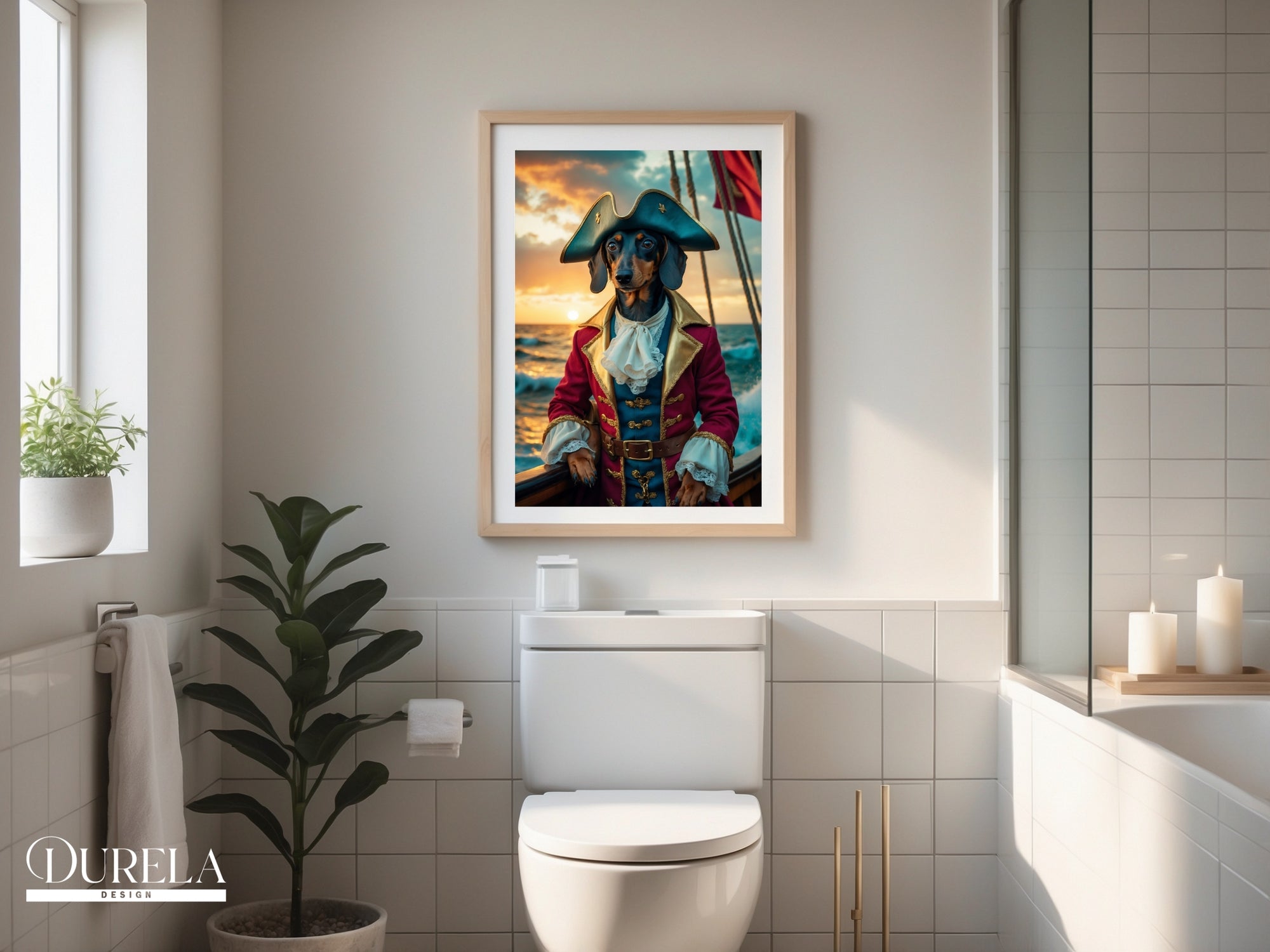 Dachshund Pirate Fantasy Wall Art
