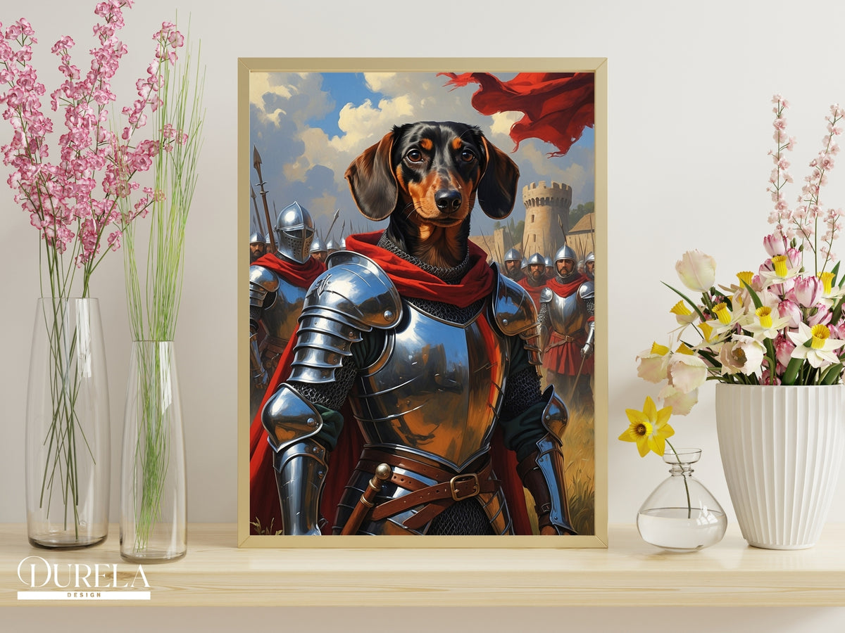 Dachshund Army Soldier Fantasy Wall Art