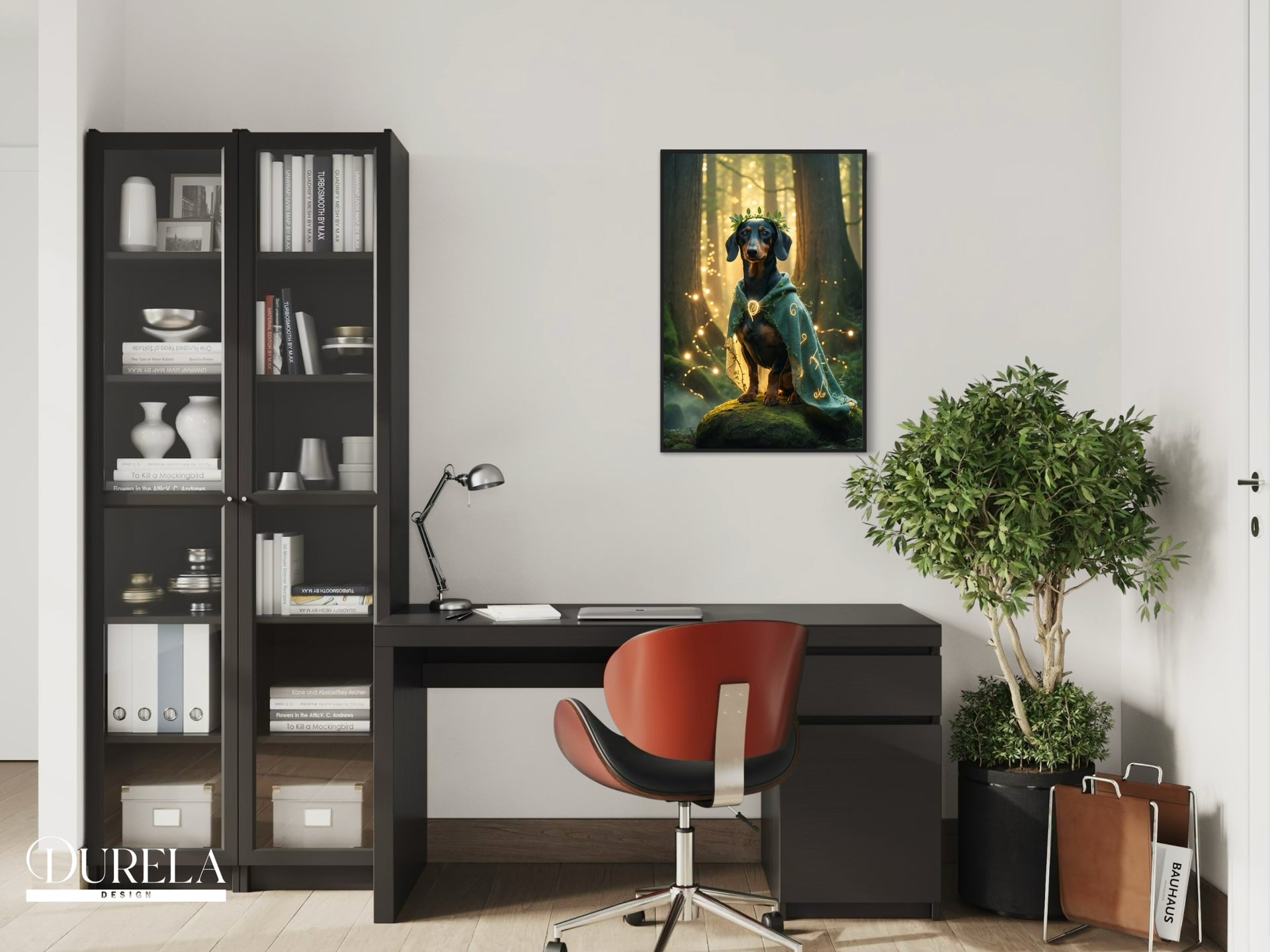 Dachshund Forest Guardian Fantasy Wall Art