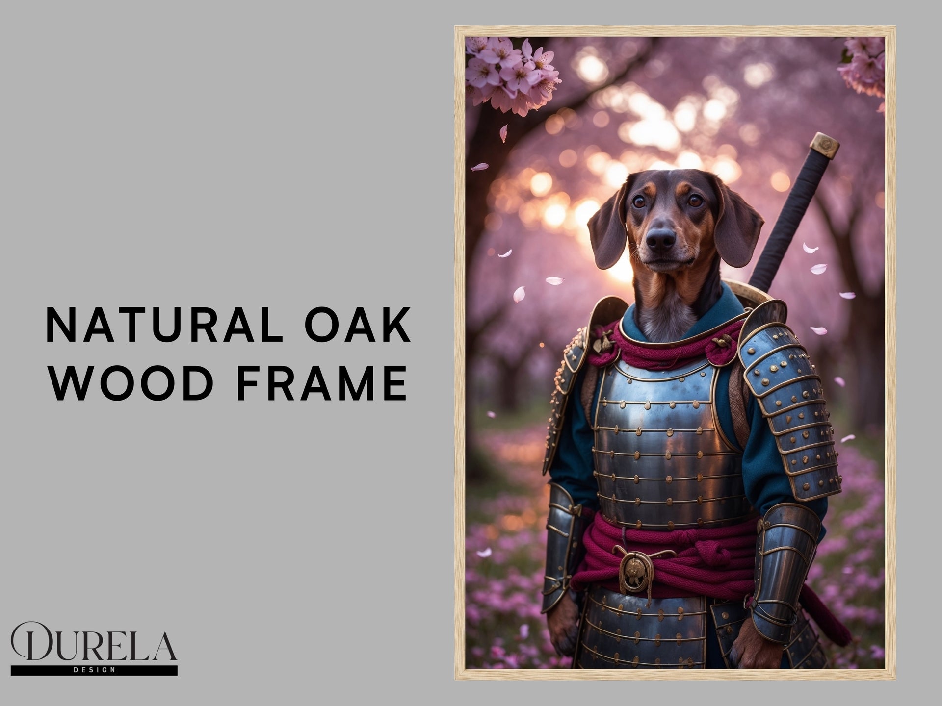 Dachshund Samurai Fantasy Wall Art