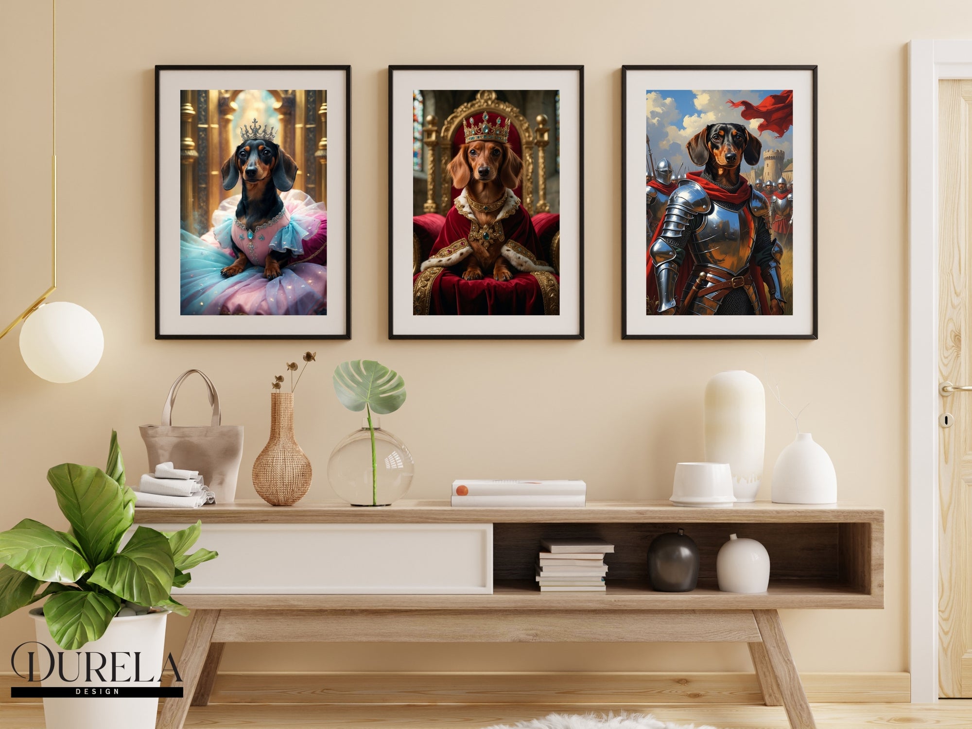 Dachshund Princess Fantasy Wall Art