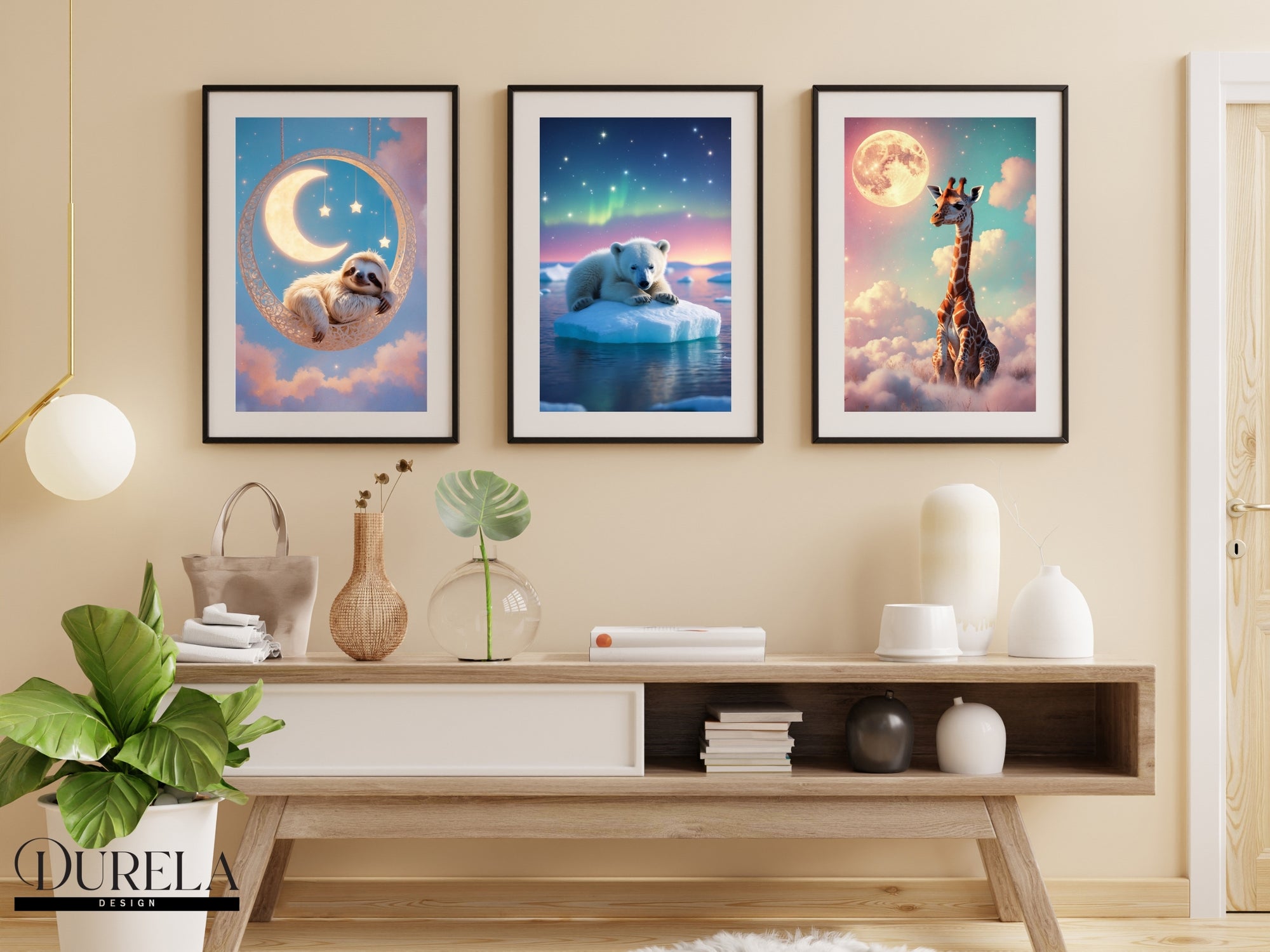 Sleepy Polar Bear Wall Art (digital file)