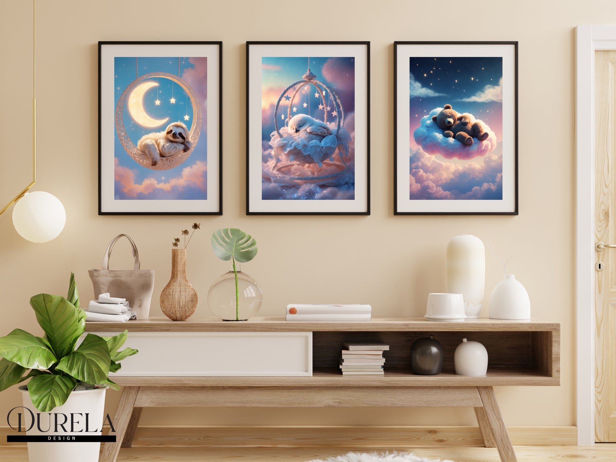 Sleeping Baby Owl Wall Art (digital file)