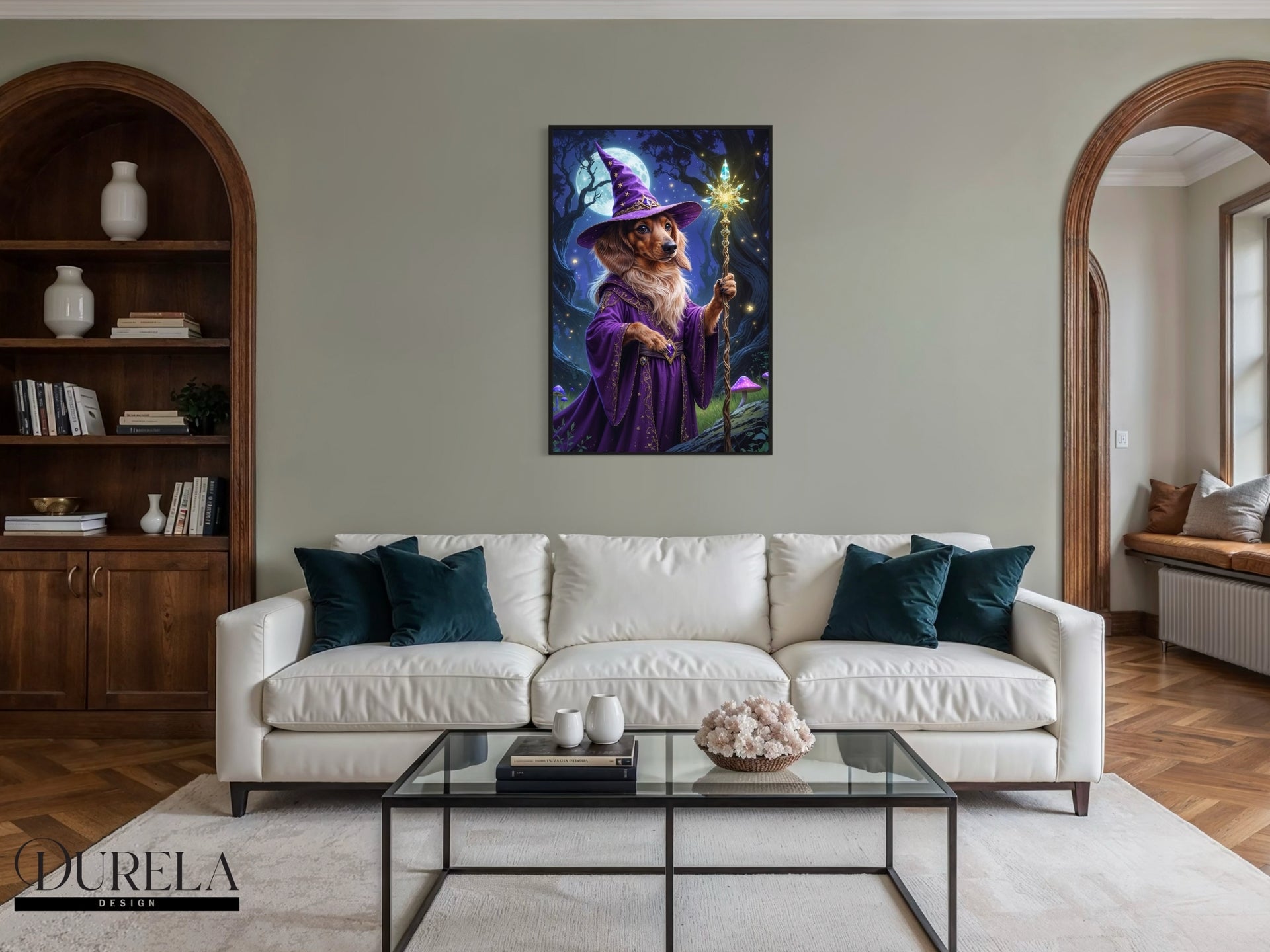 Dachshund Wizard Fantasy Wall Art