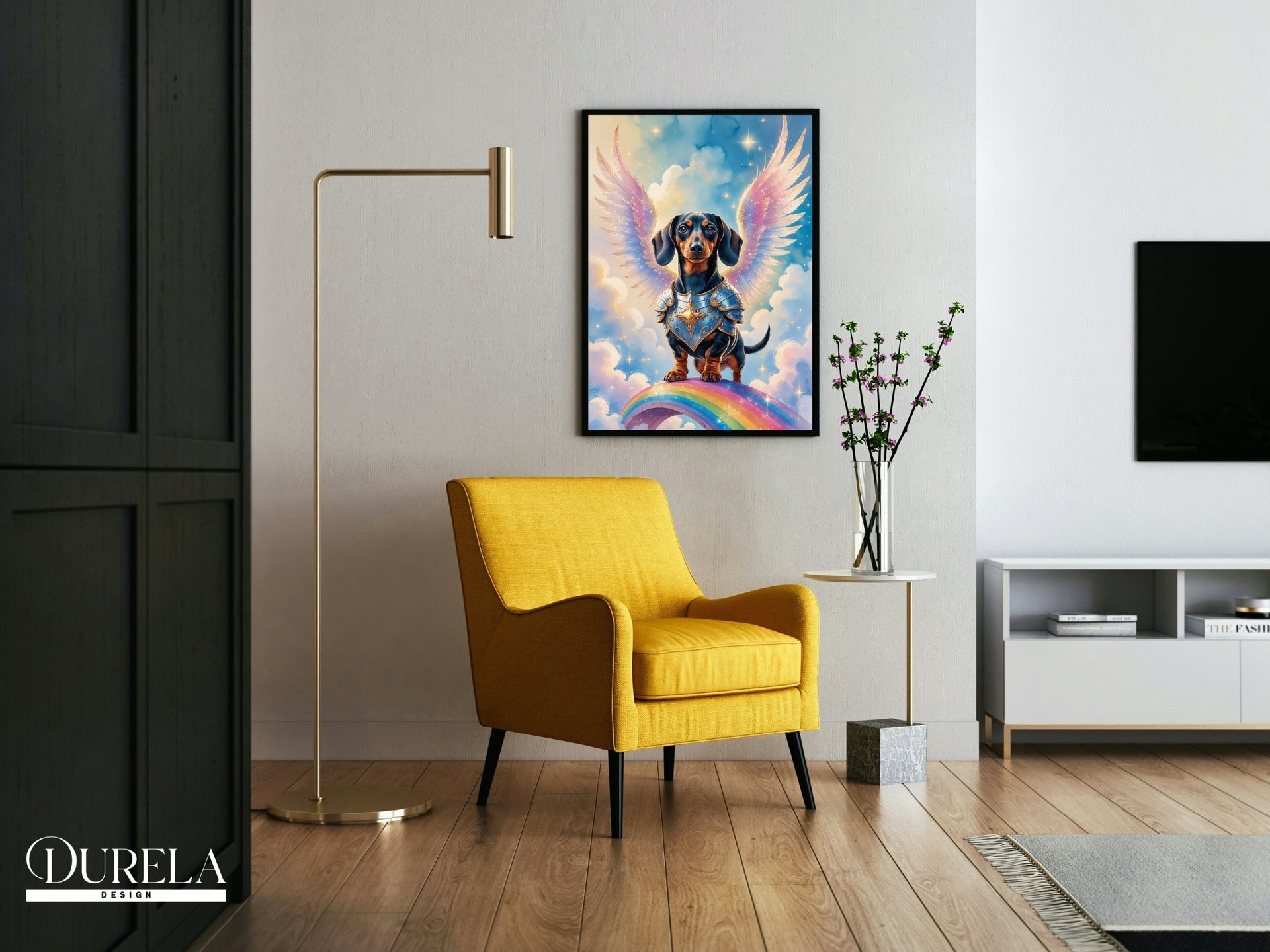 Dachshund Angel Fantasy Wall Art