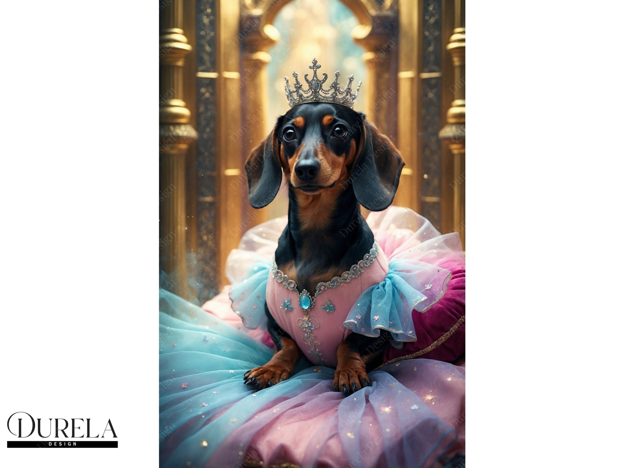 Dachshund Princess Fantasy Wall Art