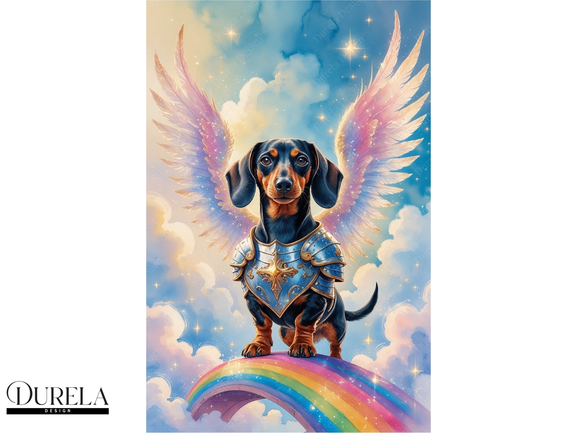 Dachshund Angel Fantasy Wall Art