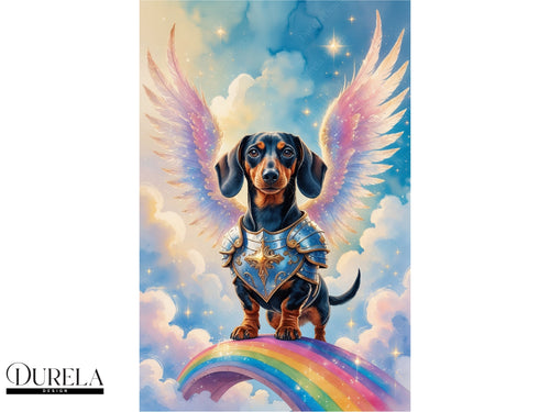 Dachshund Angel Fantasy Wall Art