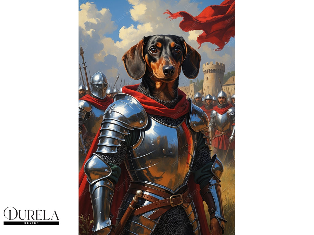 Dachshund Soldier Fantasy Wall Art