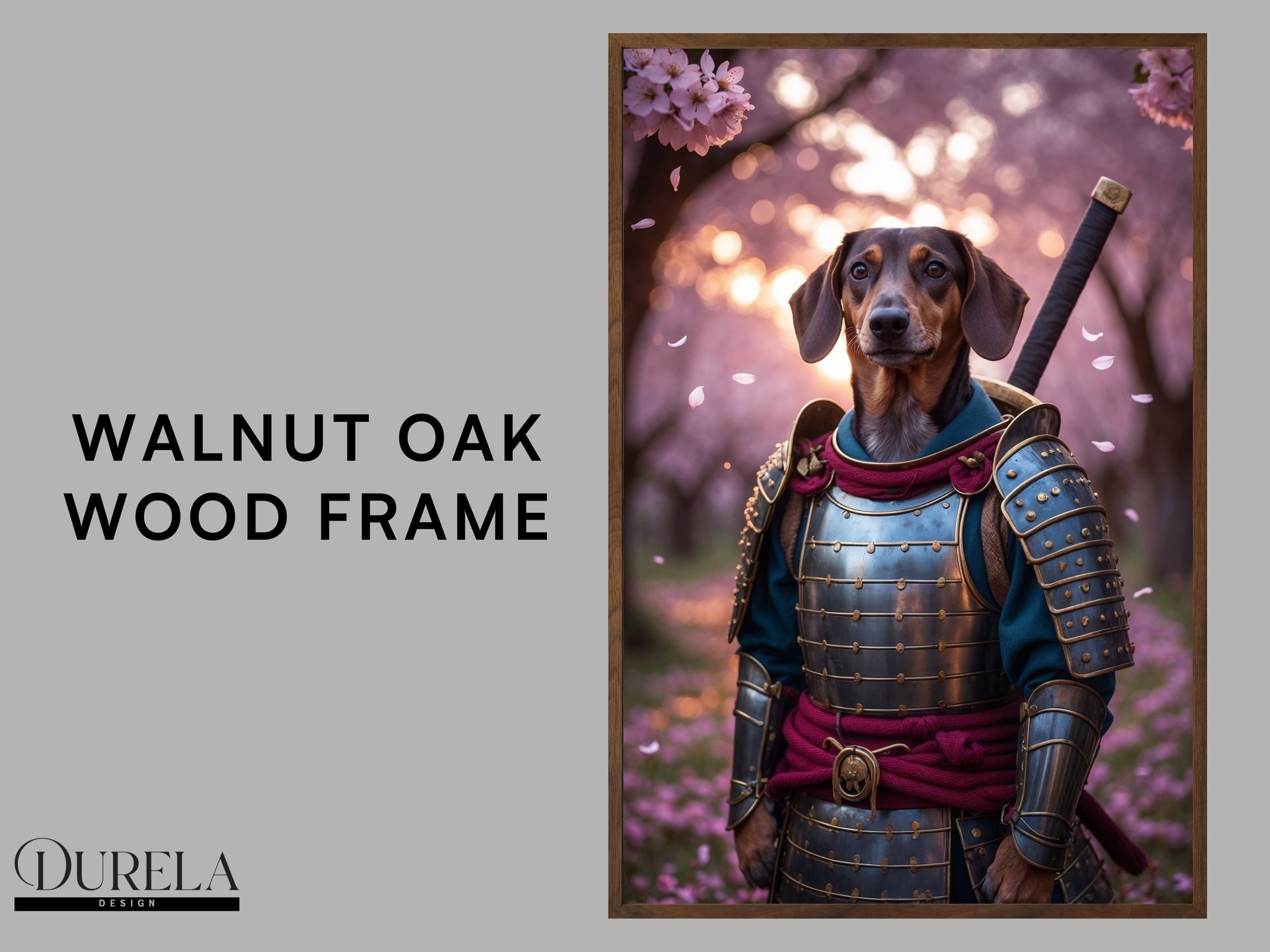 Dachshund Samurai Fantasy Wall Art