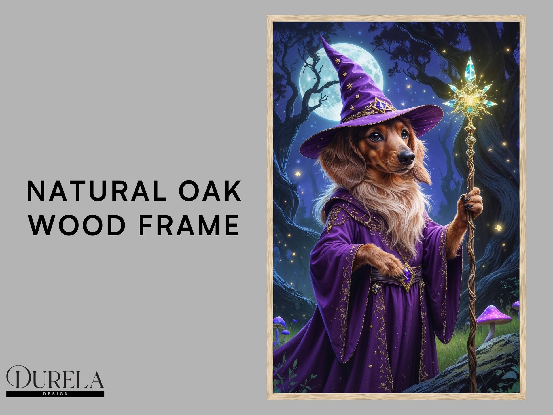 Dachshund Wizard Fantasy Wall Art
