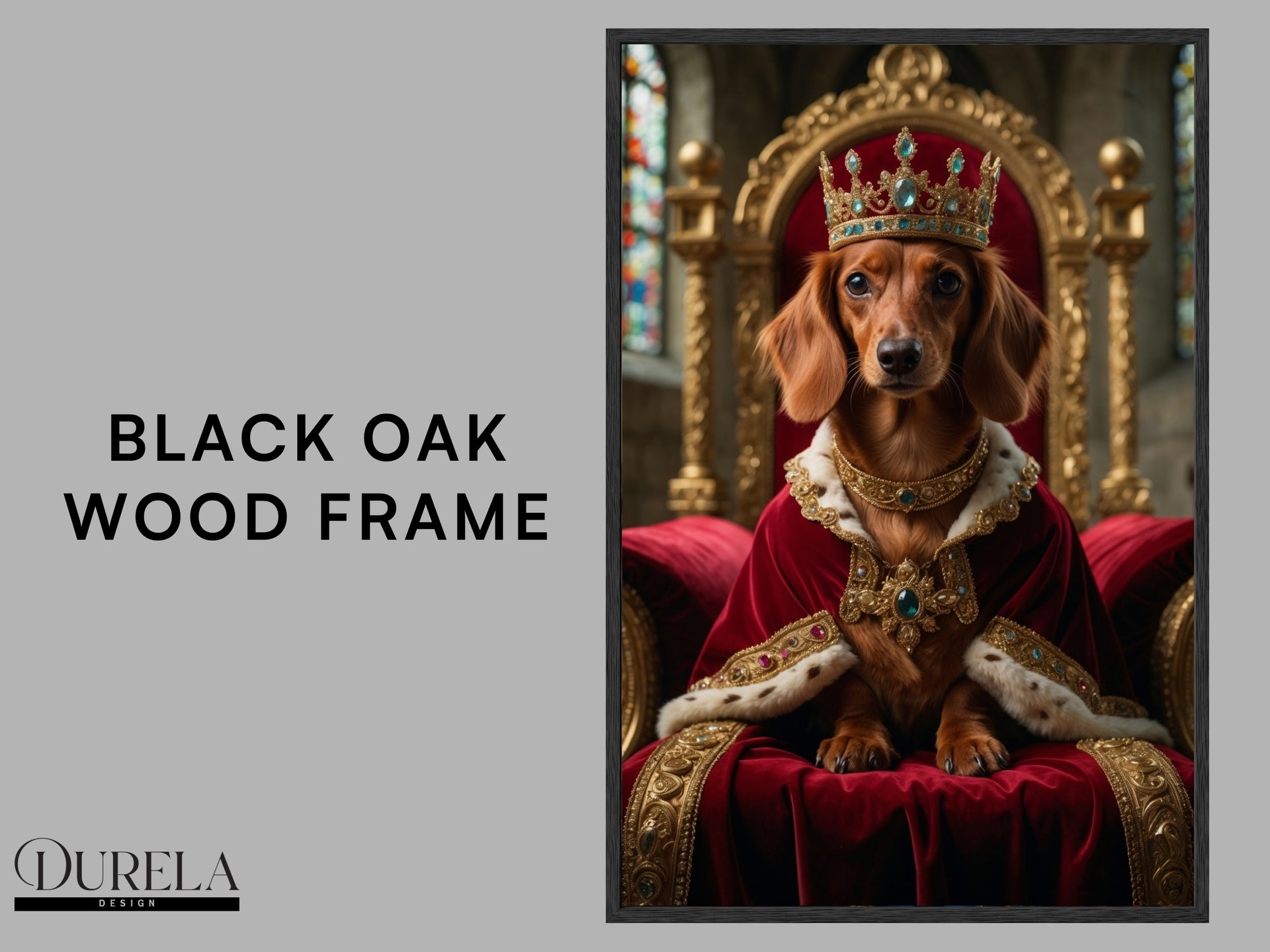 Dachshund King Fantasy Wall Art
