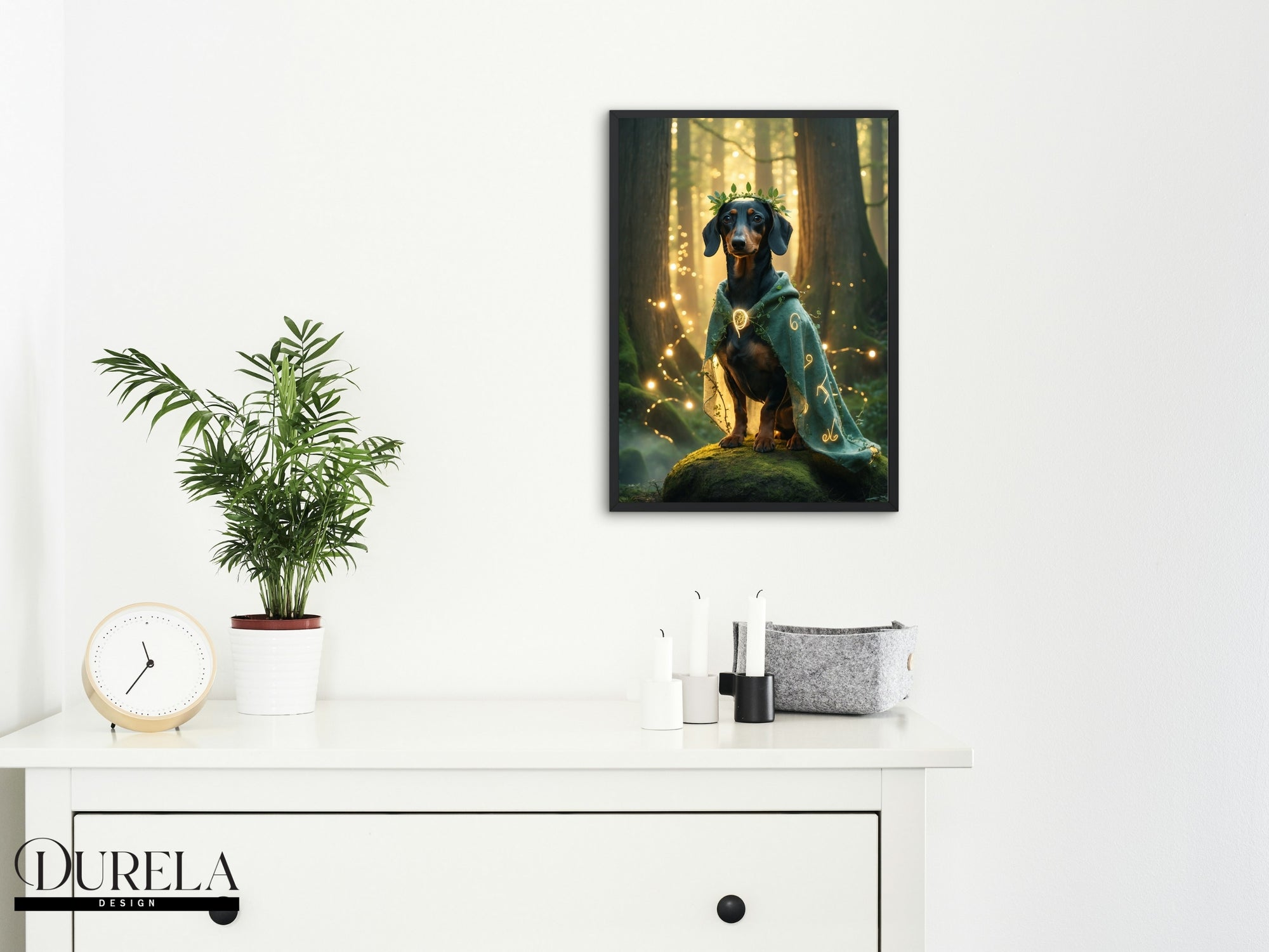 Dachshund Forest Guardian Fantasy Wall Art