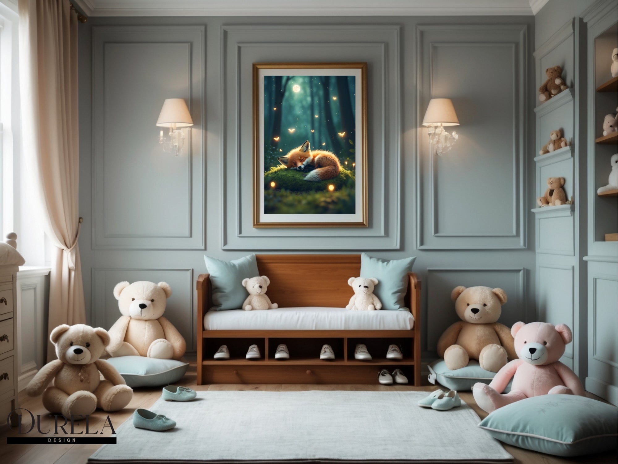 Sleepy Fox Wall Art (digital file)