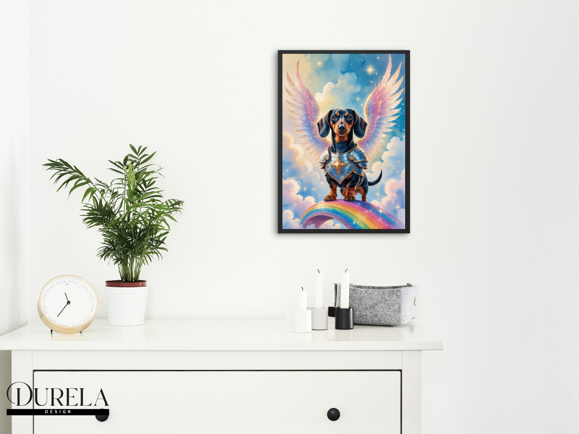 Dachshund Angel Fantasy Wall Art