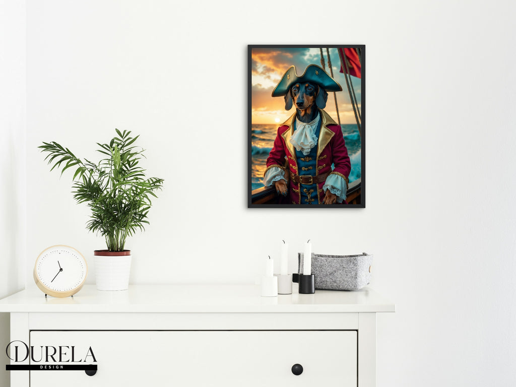 Dachshund Pirate Fantasy Wall Art