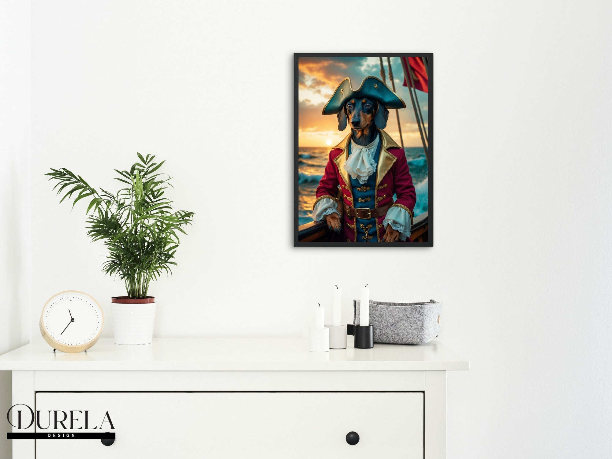 Dachshund Pirate Fantasy Wall Art
