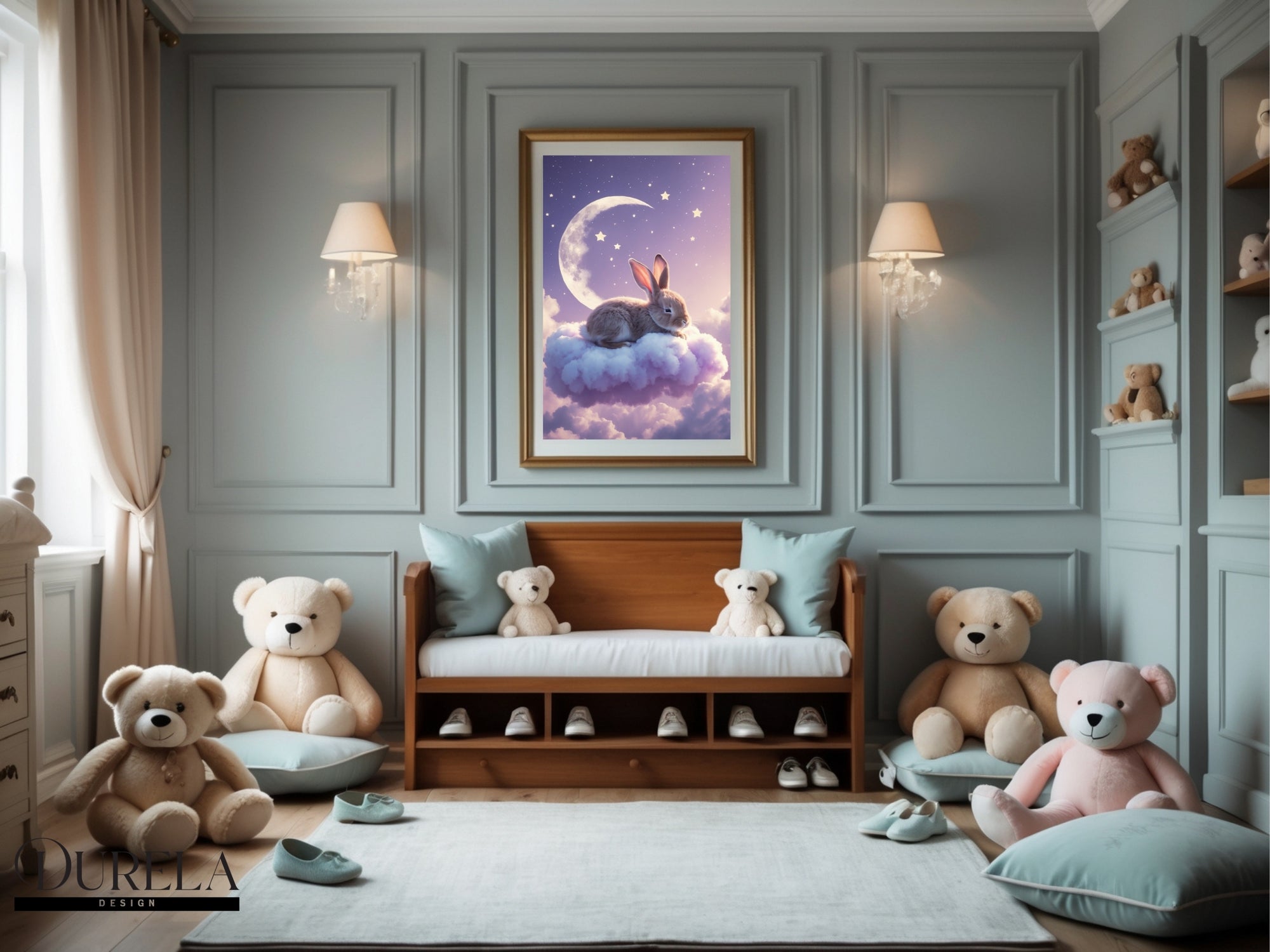 Sleepy Bunny Wall Art (digital file)