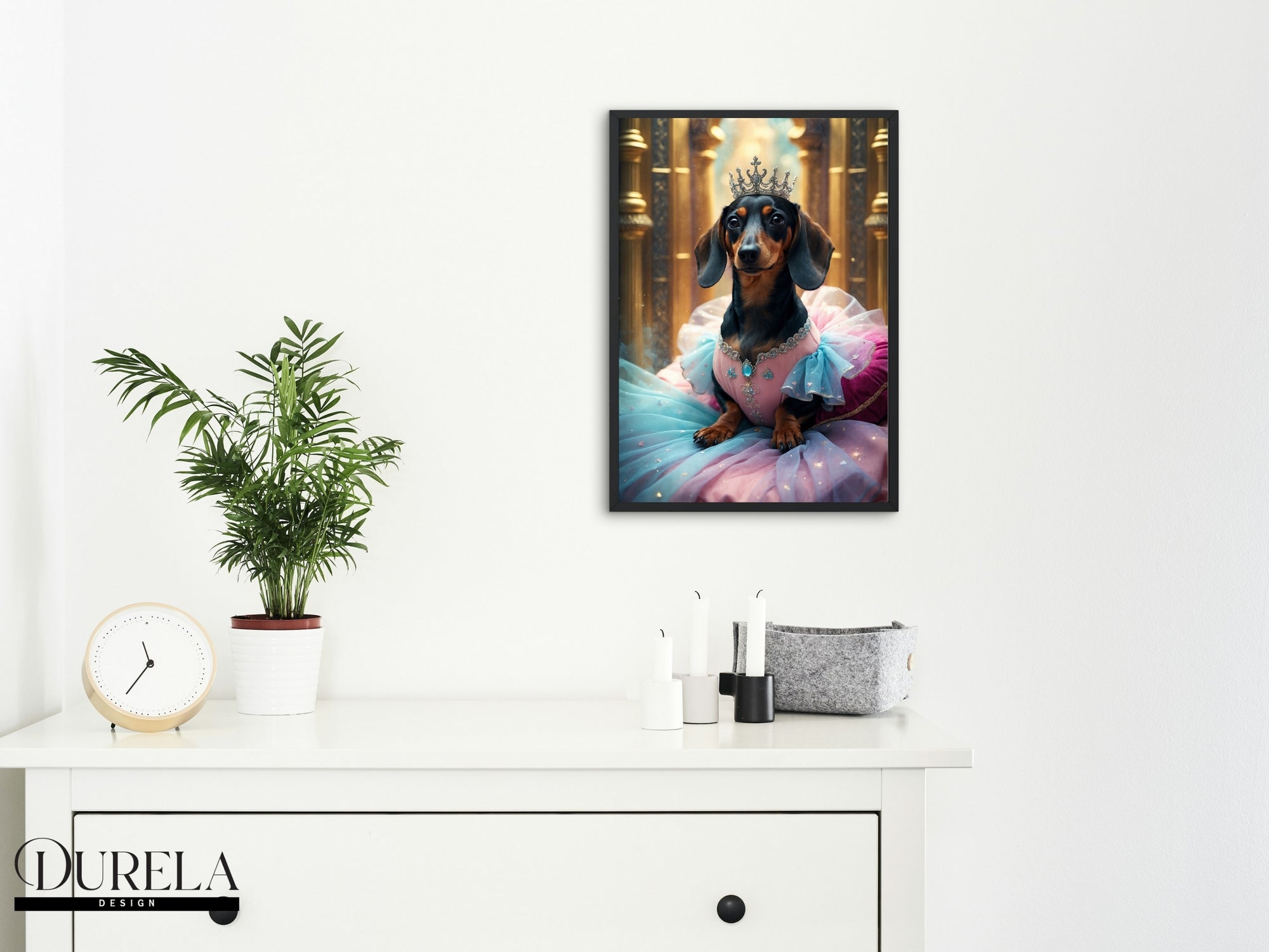 Dachshund Princess Fantasy Wall Art