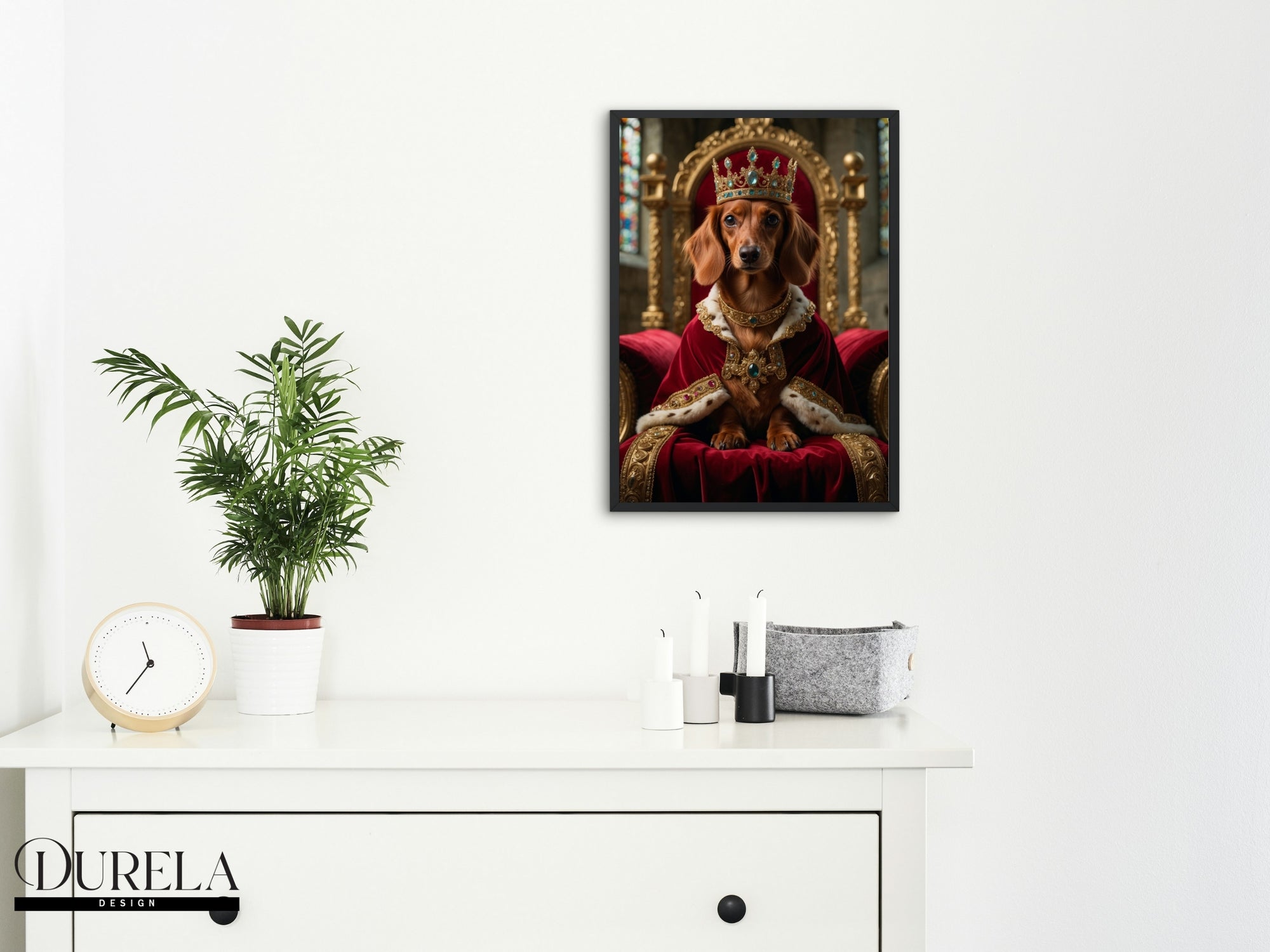 Dachshund King Fantasy Wall Art