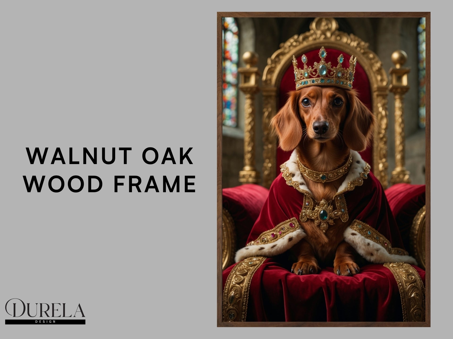 Dachshund King Fantasy Wall Art