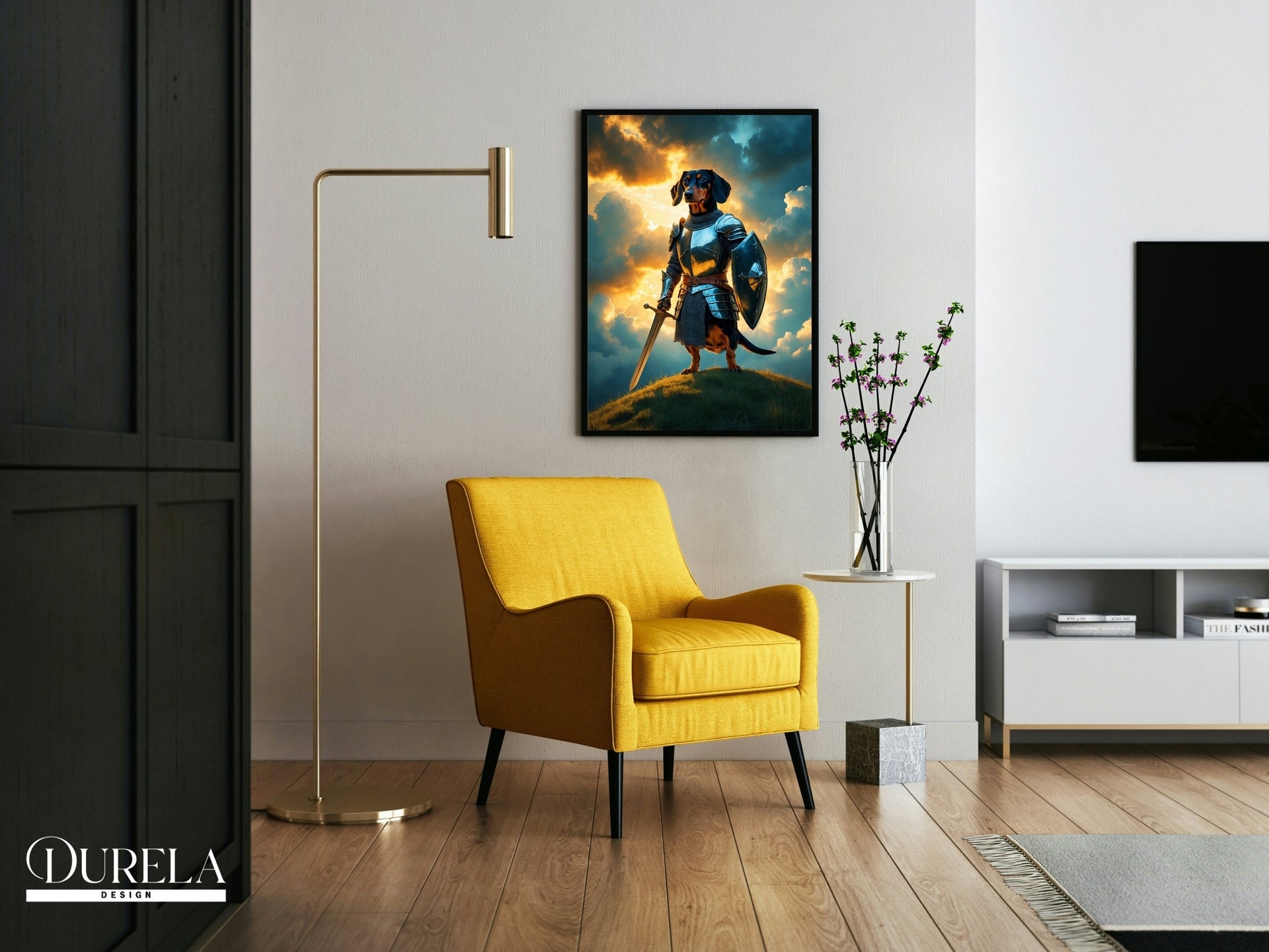 Dachshund Warrior Fantasy Wall Art