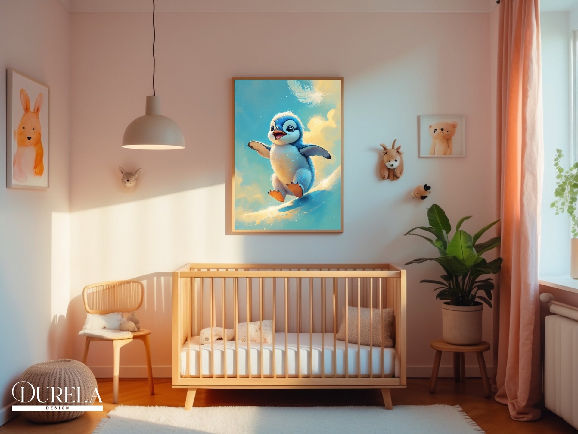 Joyful Baby Penguin Wall Art