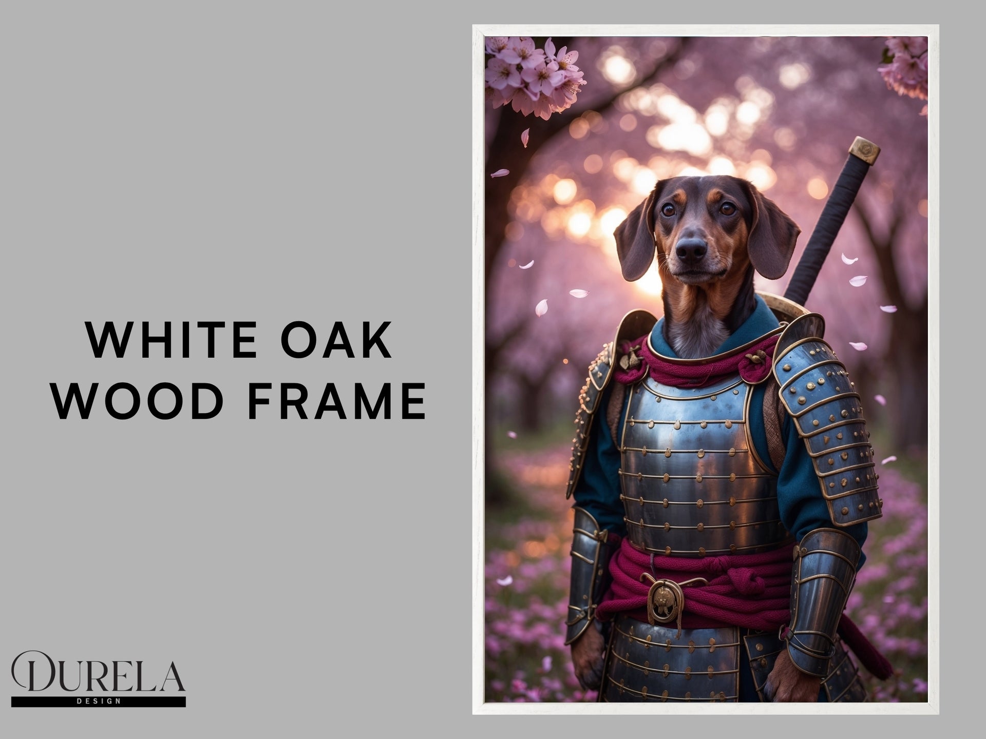 Dachshund Samurai Fantasy Wall Art