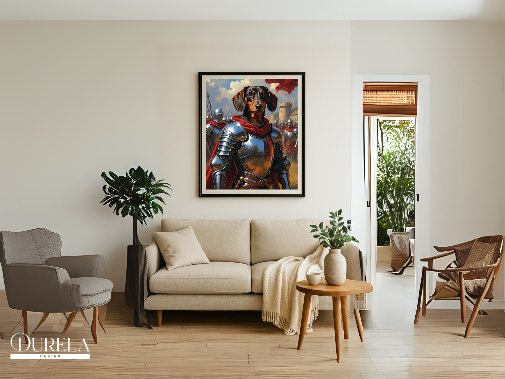 Dachshund Soldier Fantasy Wall Art