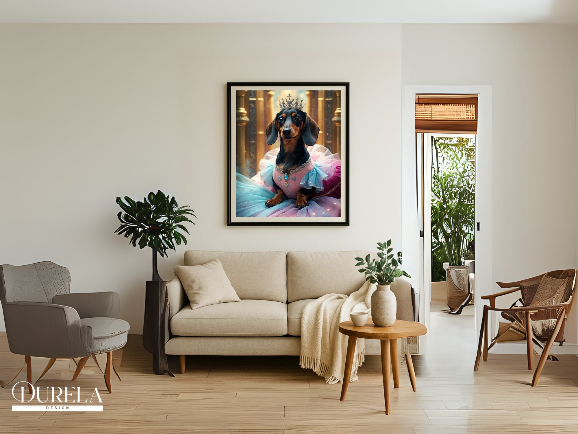 Dachshund Princess Fantasy Wall Art