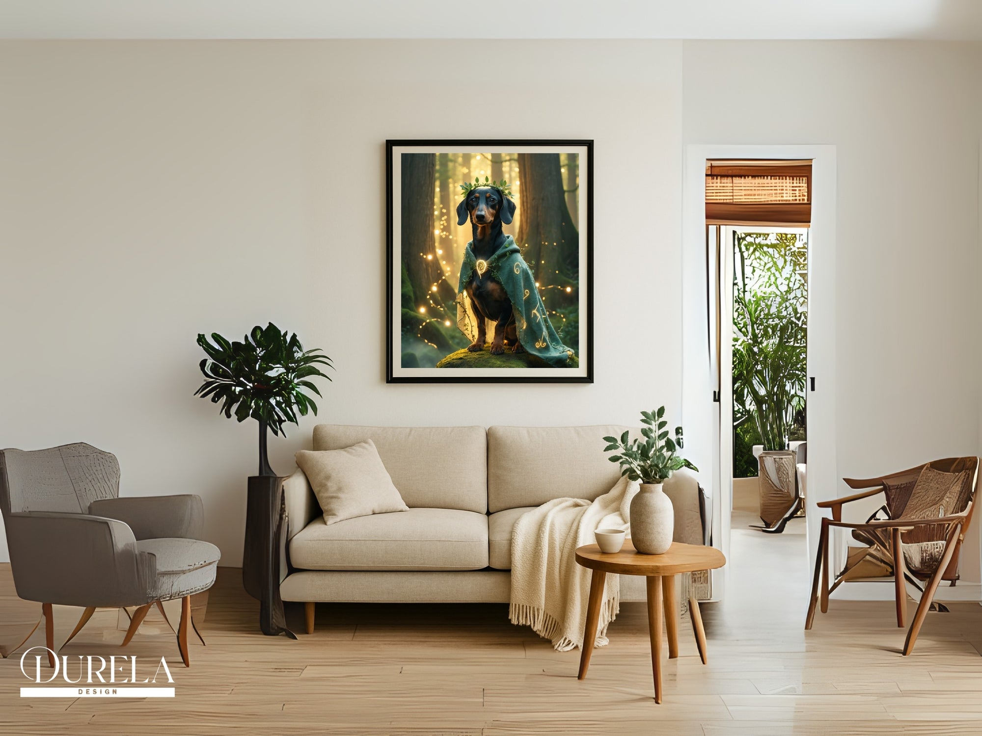 Dachshund Forest Guardian Fantasy Wall Art