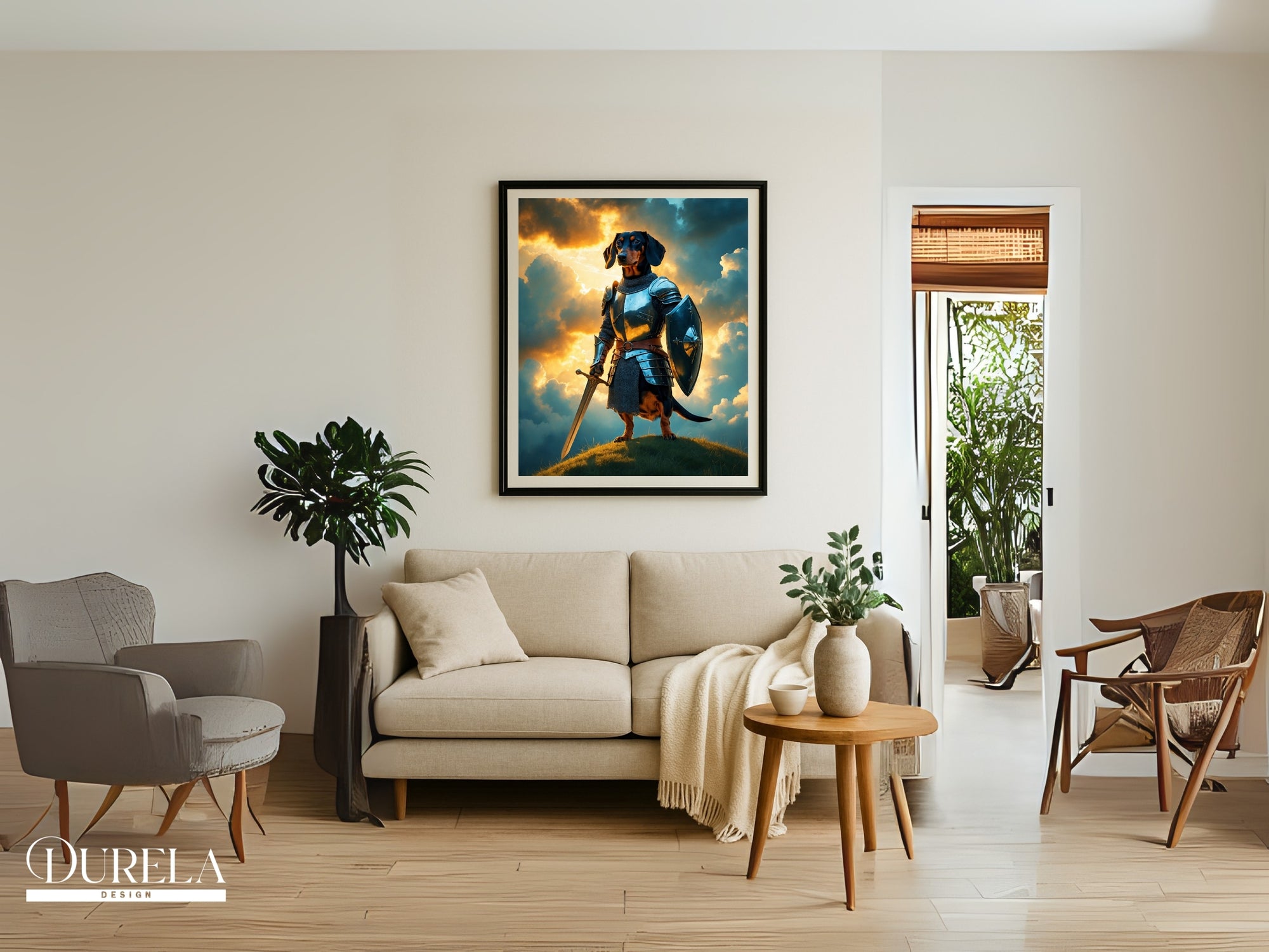 Dachshund Warrior Fantasy Wall Art (digital file)
