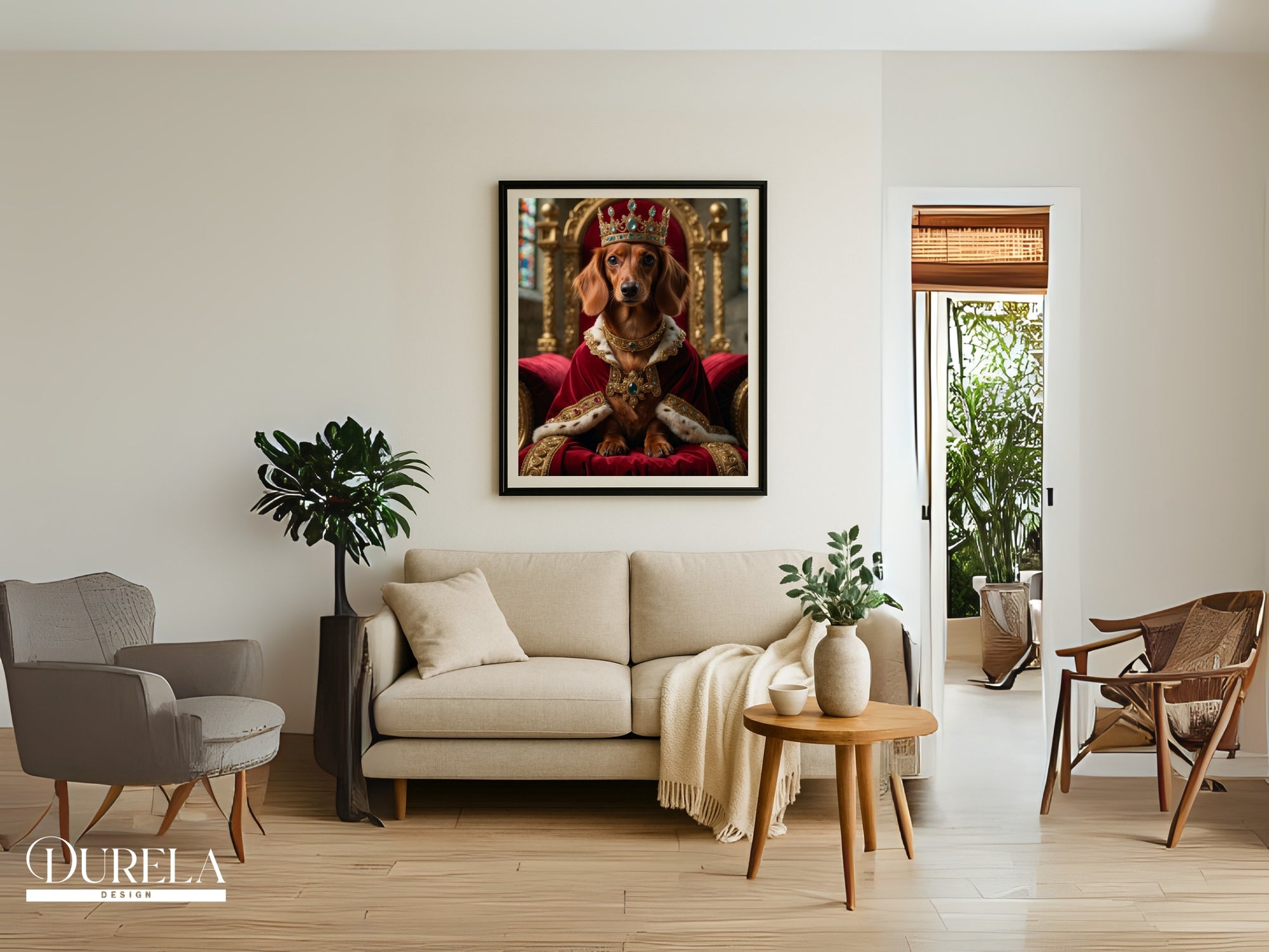 Dachshund King Fantasy Wall Art