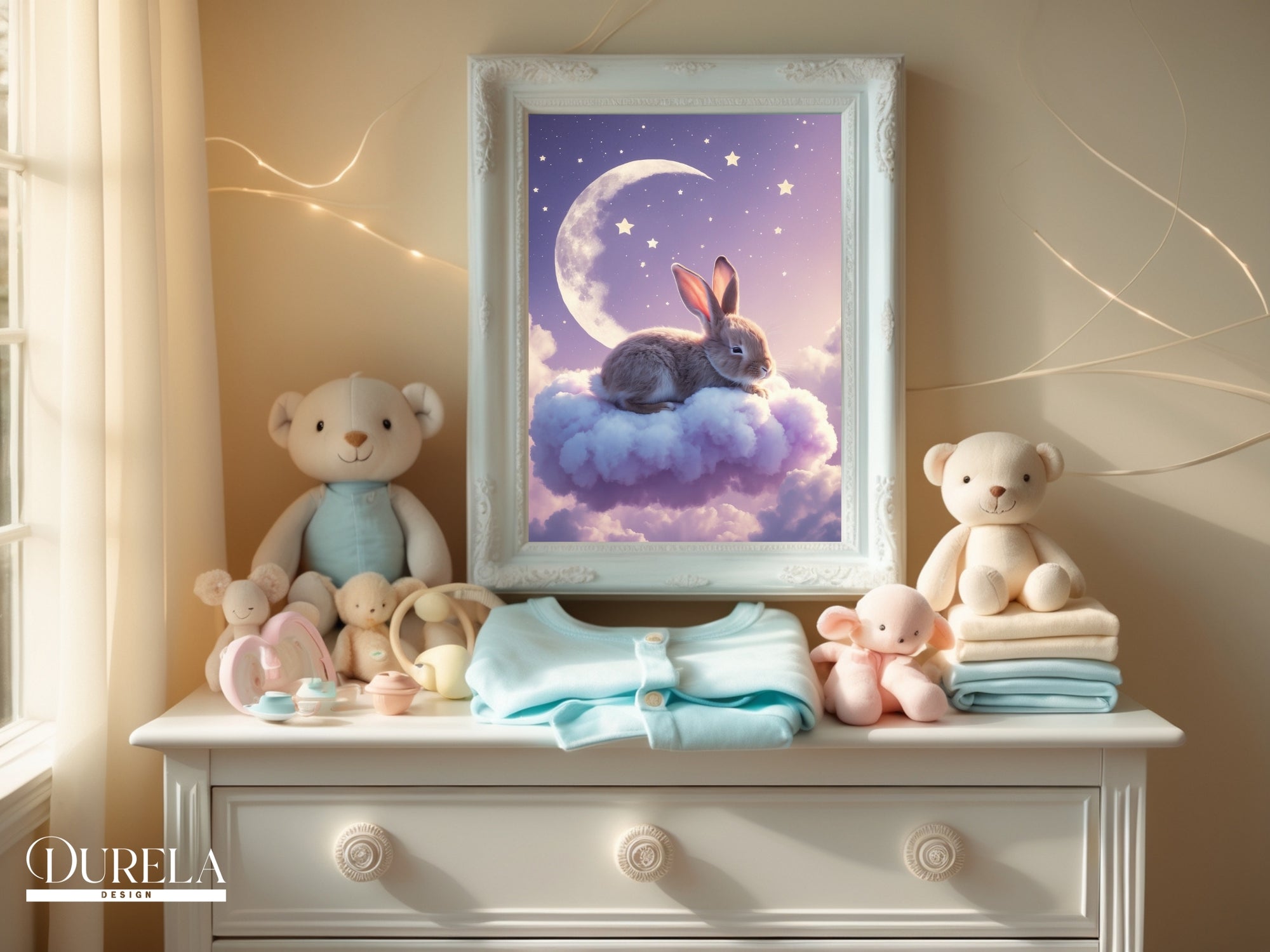 Sleepy Bunny Wall Art (digital file)