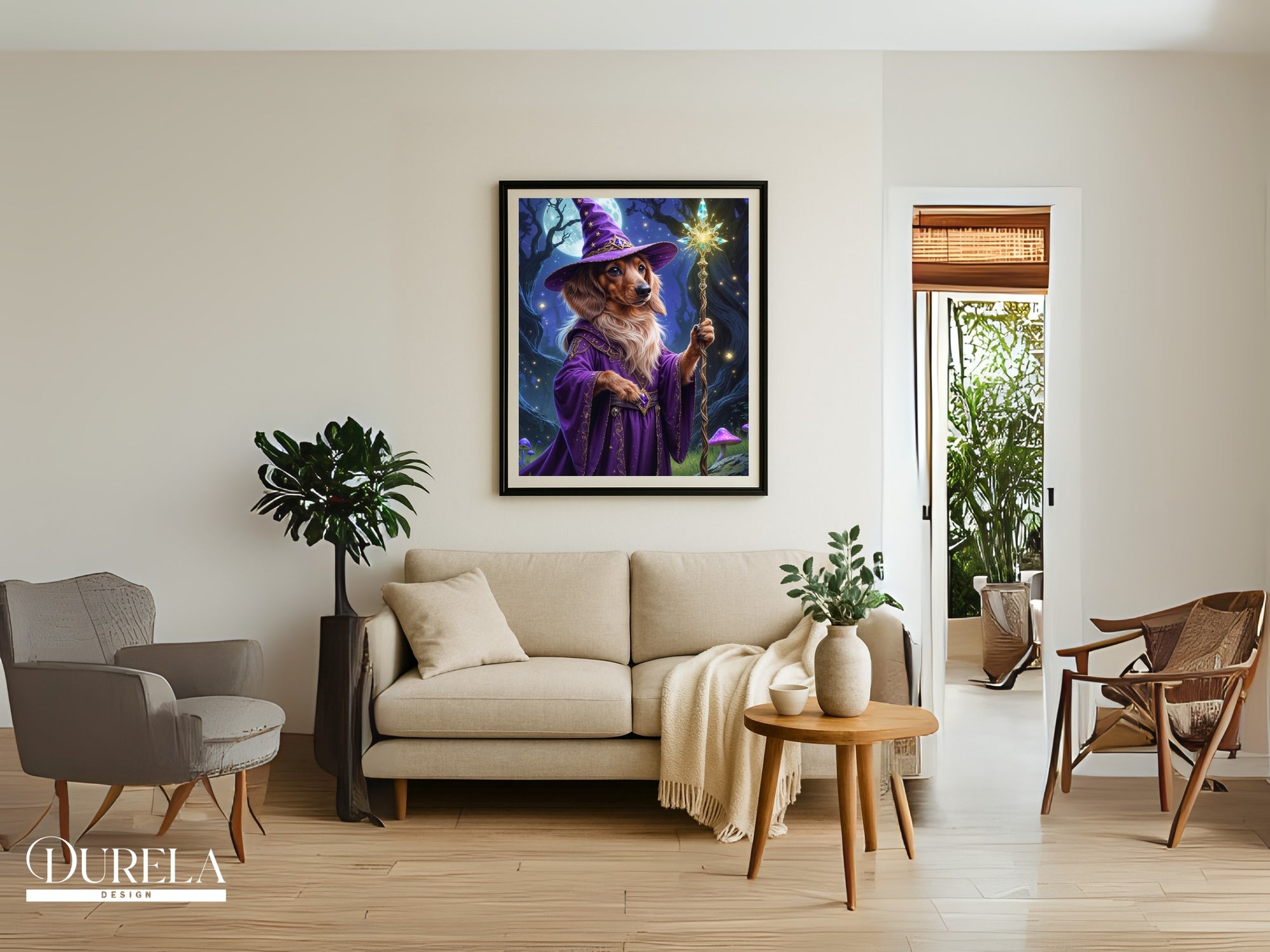 Dachshund Wizard Fantasy Wall Art (digital file)