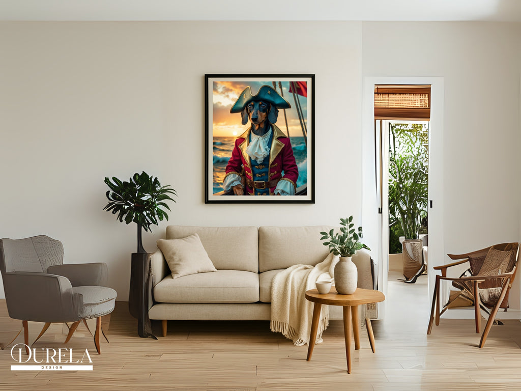 Dachshund Pirate Fantasy Wall Art
