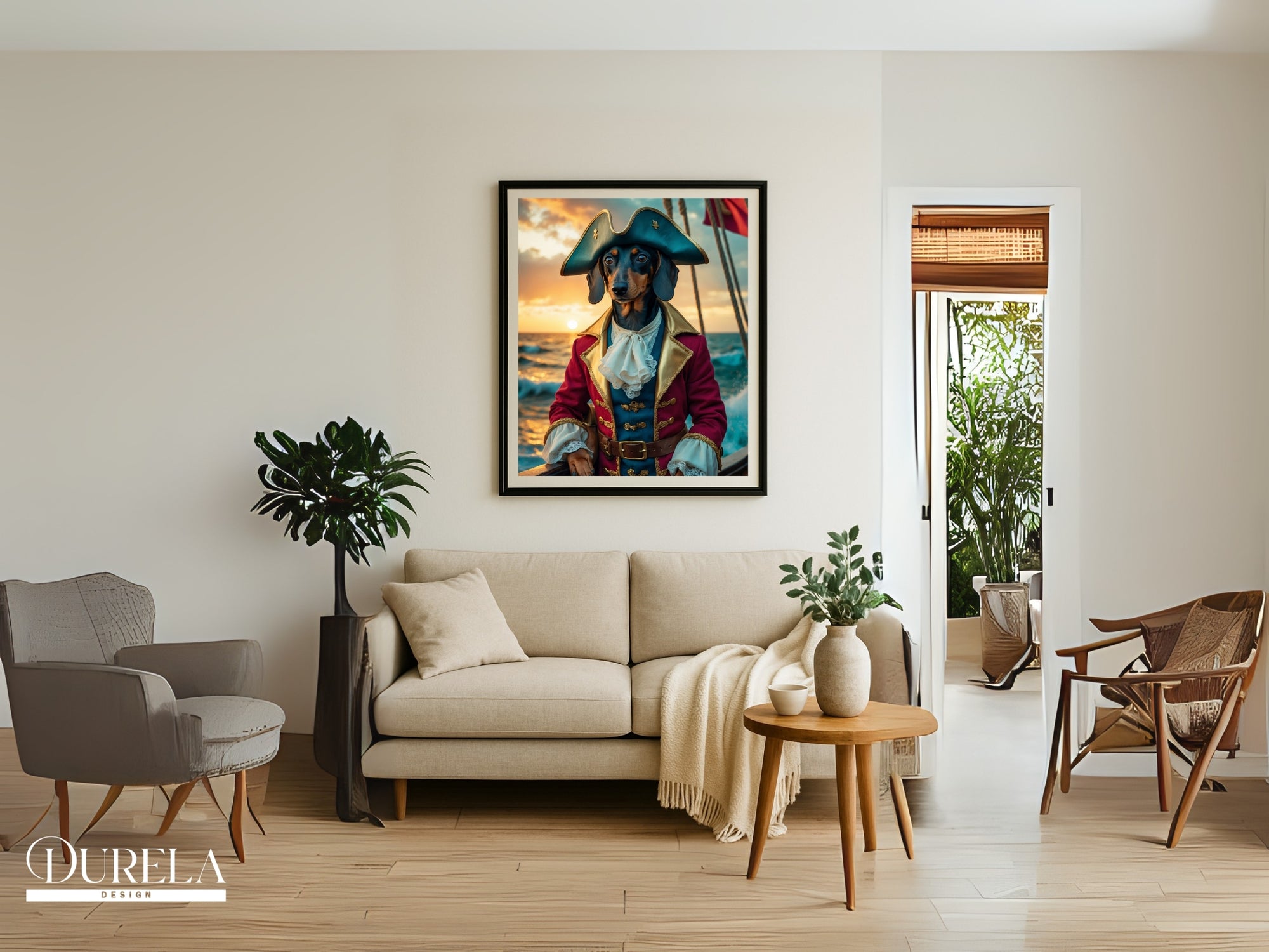 Dachshund Pirate Fantasy Wall Art